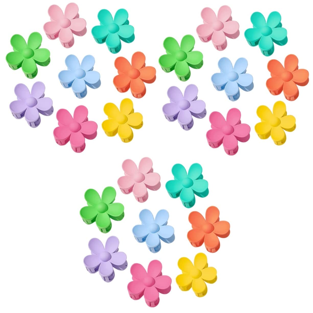 Beavorty 24 Pcs Floral Hair Clips for Women - Small Thin Hair Claw Clips with Flowers, Hairpins & Jaw Clips for Women's Hair Accessories - Perfect for Daily Wear, Weddings, Parties & Special Occasions