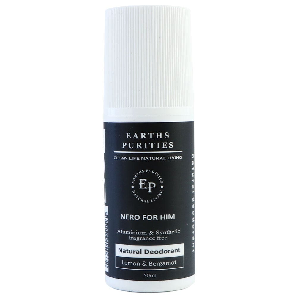 Earth's Purities Natural Roll-On Deodorant for Men - Nero Scent, Aluminum-Free & Long-Lasting Protection - Perfect for Gym, Work & Daily Freshness
