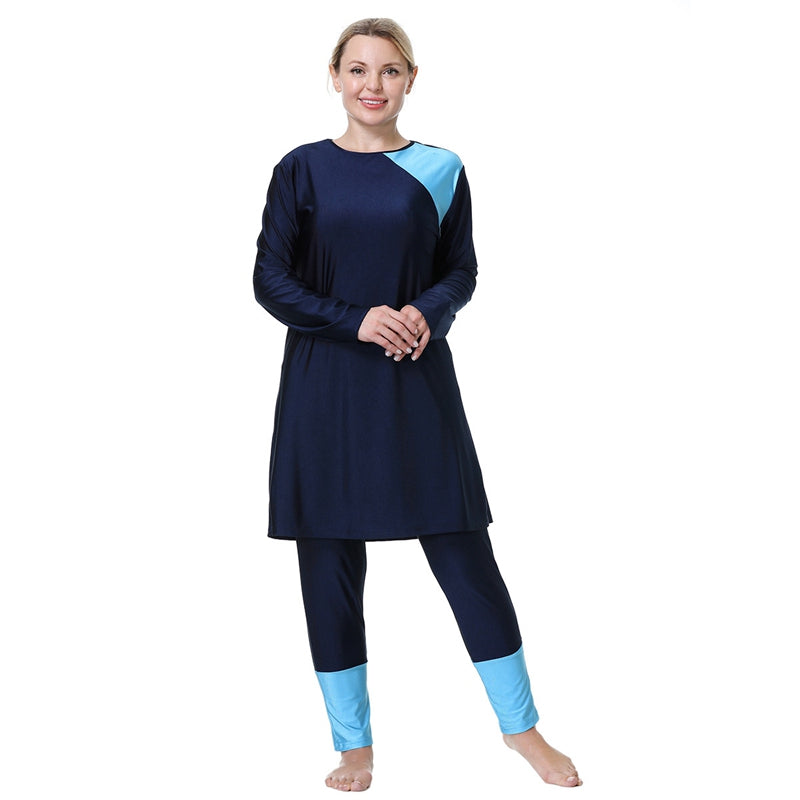 **Plus Size 3XL-8XL 3-Piece Arab Women's Burkini Swimwear Set – Modest Swimwear for Beach, Pool & Water Sports**