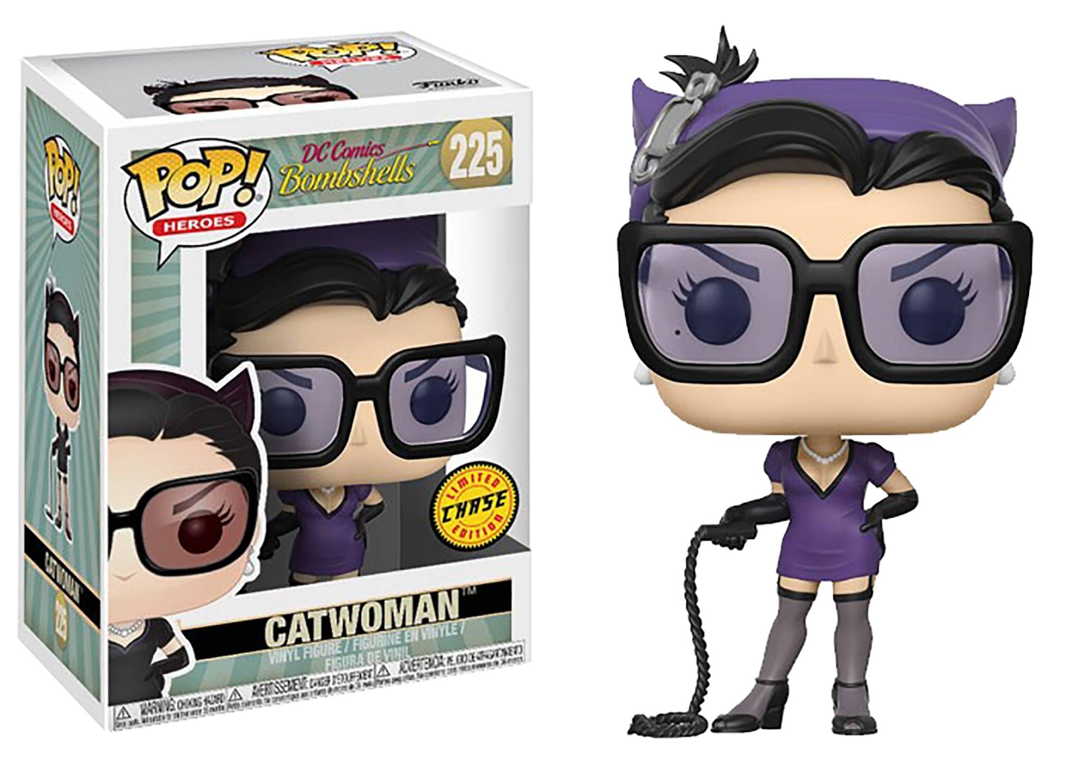 DC Bombshells Catwoman #225 Pop Vinyl Figure - Collectible Batman Series Statue for Superhero Fans | Perfect for Display, Gifts, and Comic Book Collections