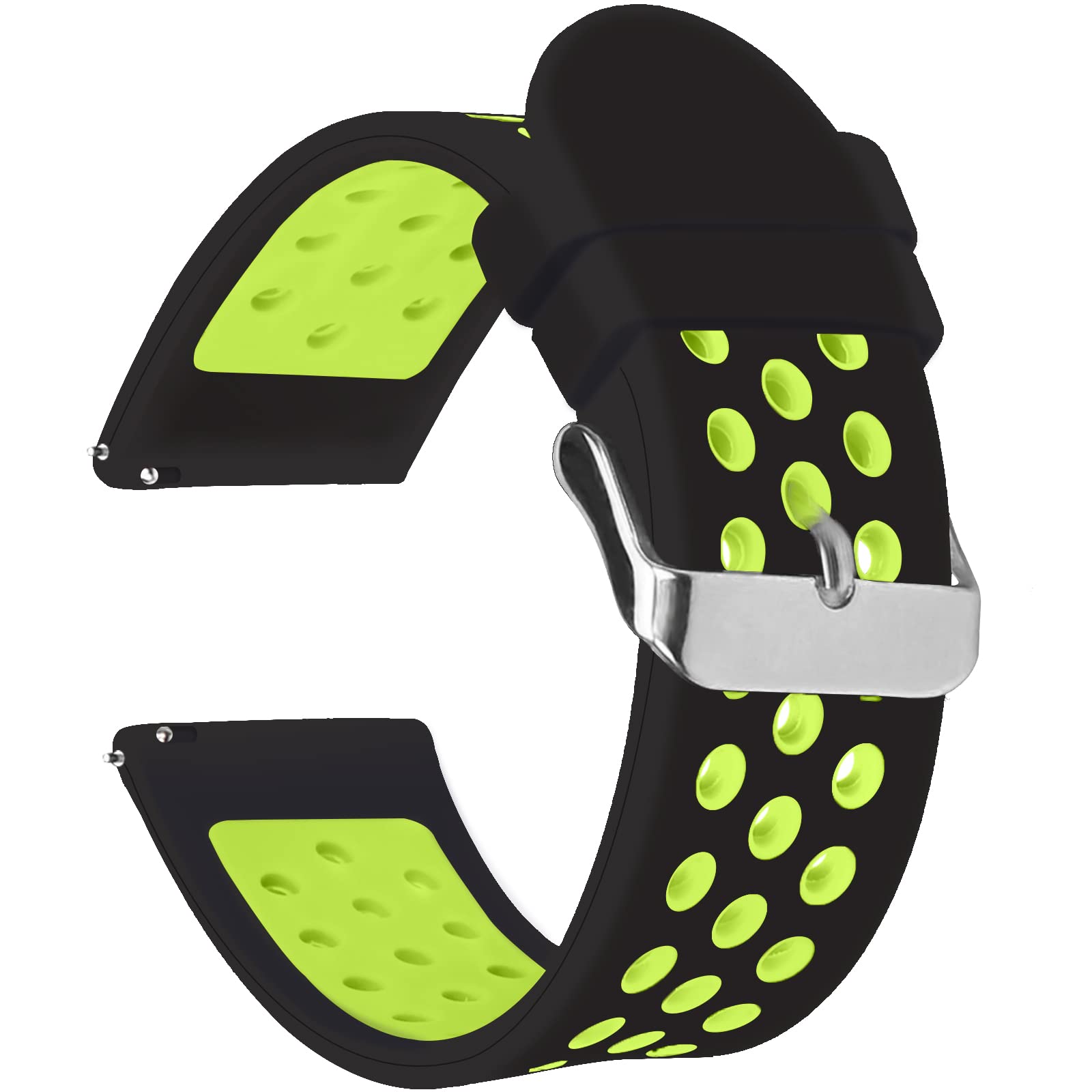 Universal 18mm 20mm 22mm 24mm Quick Release Silicone Watch Band - Durable Rubber Replacement Strap for Men & Women - Perfect for Sports, Fitness & Everyday Wear