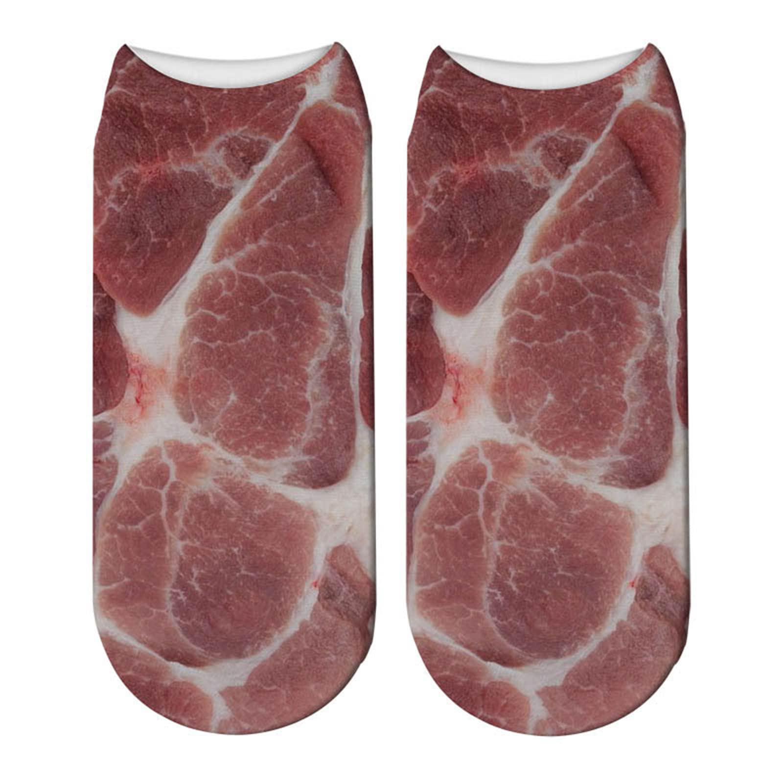 **Funny Steak Socks for Women - Cute Meat-Themed Novelty Socks - Perfect Gift for Birthday, Christmas & Food Lovers - Great for Parties, Gag Gifts & Casual Wear**