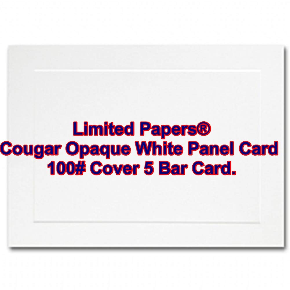 Premium Cougar Opaque RSVP Cards & Envelopes Set - 100# White Panel Cover with 5 Bar Design | Wedding Invitation Response Cards, Party Reply Cards, Bridal Shower Stationery | Perfect for Formal Events, Anniversary Celebrations & Special Occasions