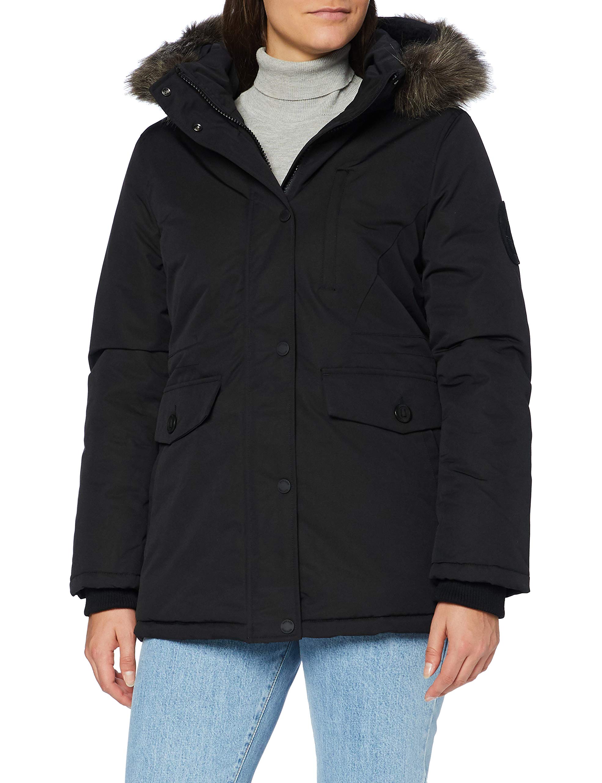 Superdry Everest Parka Coat for Men - Waterproof Winter Jacket with Hood, Warm Insulated Outerwear for Hiking, Skiing & Cold Weather