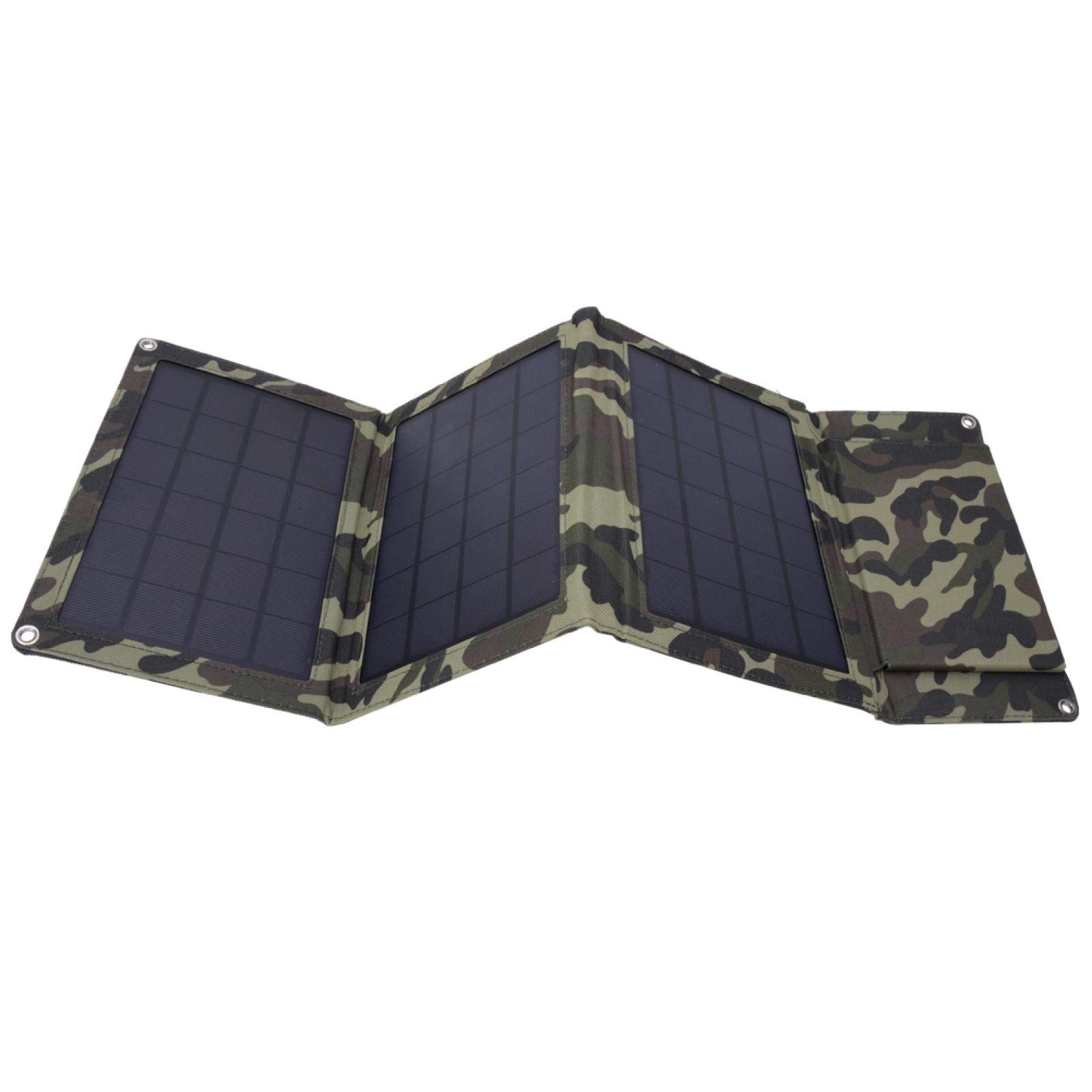 Portable 12W Solar Charger with Foldable Panel - Waterproof Solar Power Bank for iPhone, Android, Outdoor Camping, Hiking & Emergency Power Supply