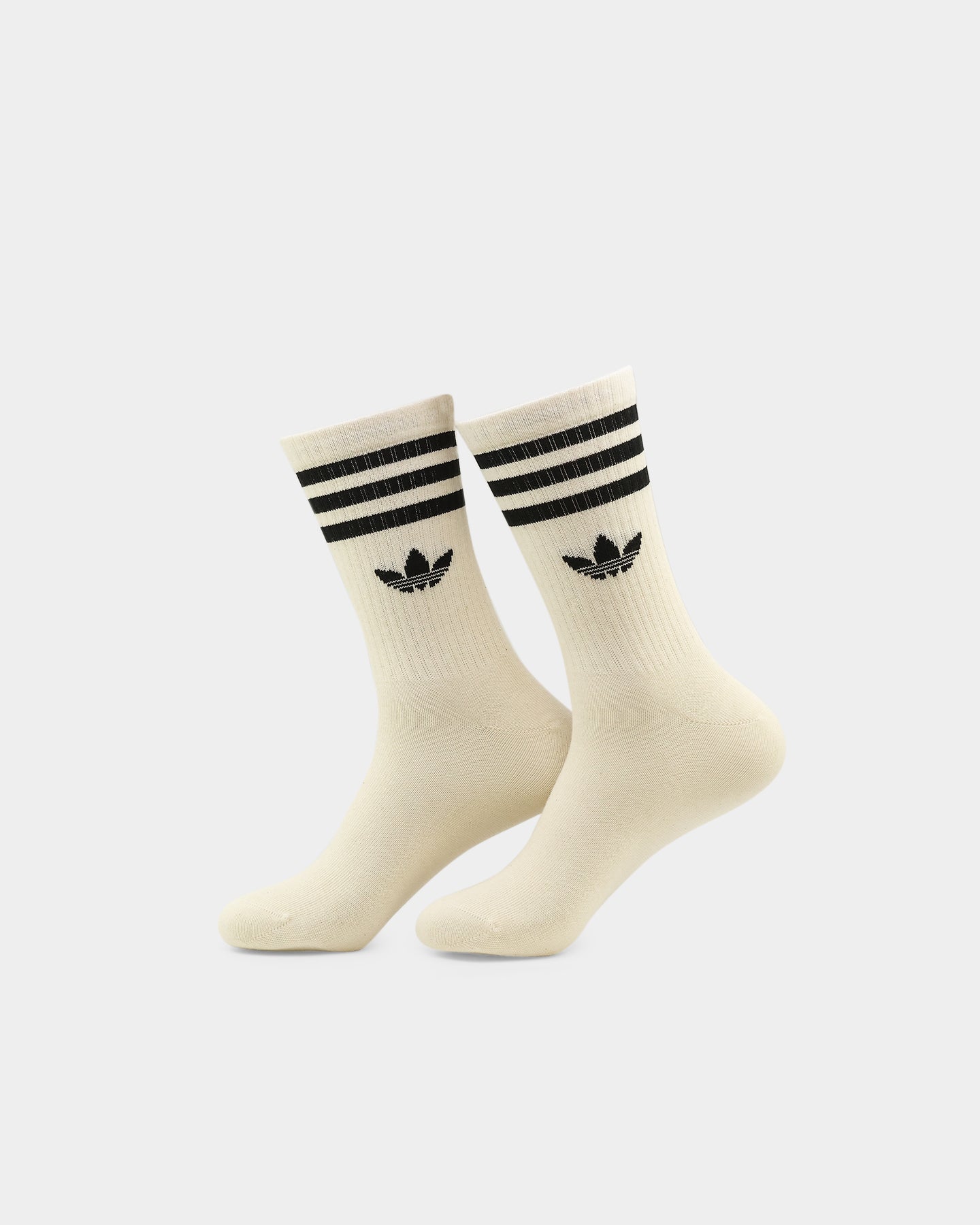 Adidas No Dye Cuff Crew Socks 2 Pairs - White Non-Dyed Cotton Athletic Socks for Men & Women - Perfect for Running, Gym & Casual Wear