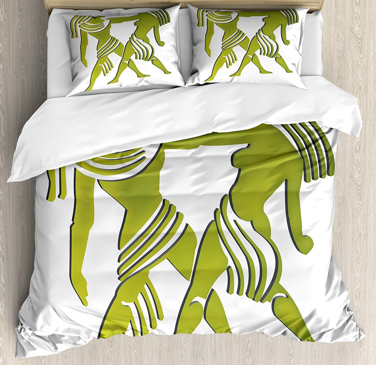 Gemini Zodiac Queen Bedding Set - 3 Piece Comforter Duvet Cover with 2 Decorative Pillowcases | Soft Bedspread for Kids, Teens & Adults | Perfect for Astrology Lovers' Bedroom Decor (Dimensional Zodiac Design)