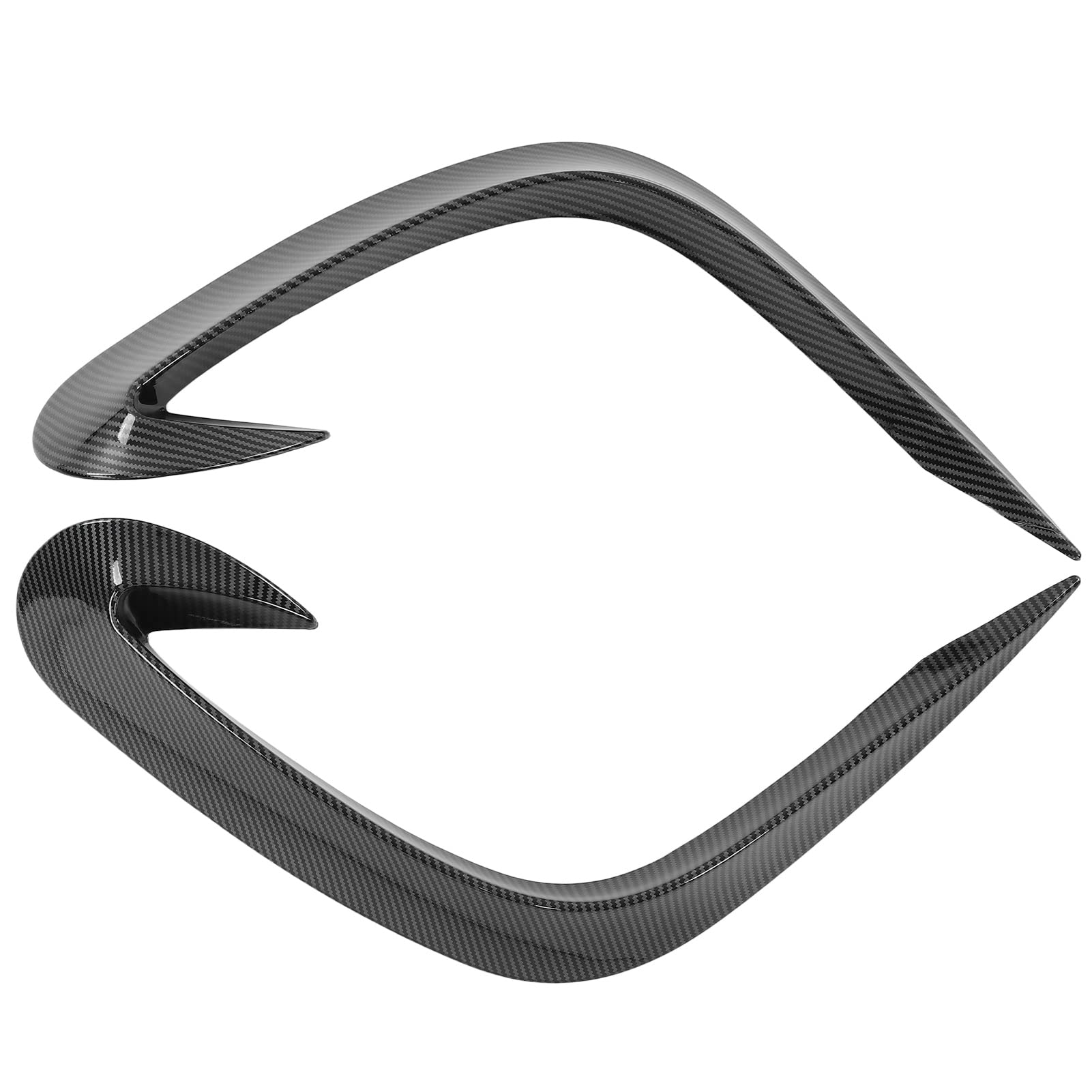 Carbon Fiber Style Fog Lamp Eyebrow Cover Trim Replacement for Toyota Highlander 2022+ - Upgrade Your Front Fog Light Appearance for Off-Road & Urban Driving