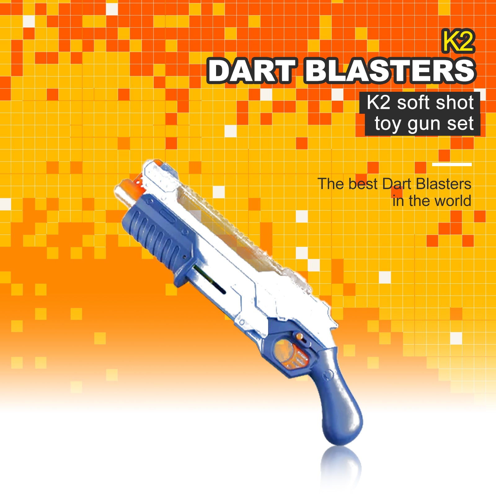 K2 Soft Shot Toy Gun Set for Kids - Safe Foam Dart Blaster with 20 Darts - Outdoor & Indoor Nerf Battle Games for Boys and Girls Ages 6+