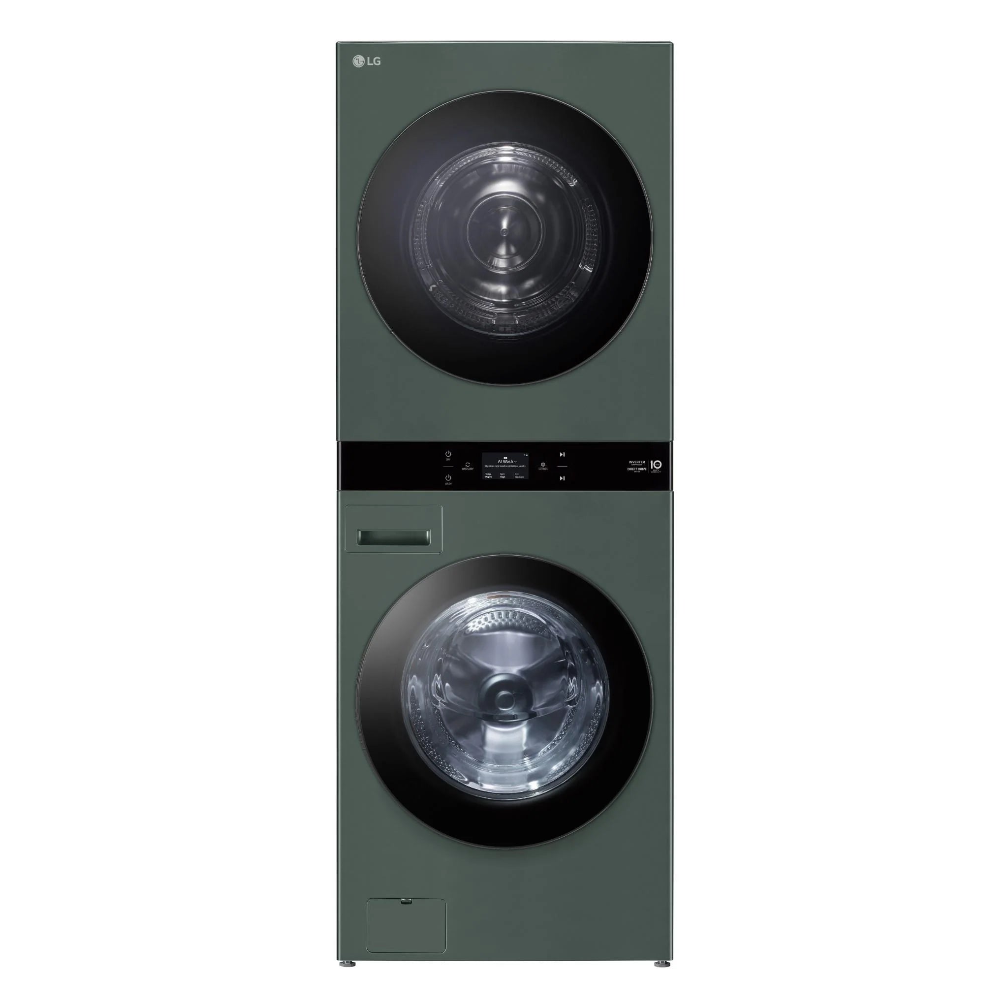 LG 19kg WashTower™ All-in-One Stacked Washer Dryer Combo - Forest Green (WWT1910FG) | Space-Saving Laundry Solution for Apartments & Small Homes