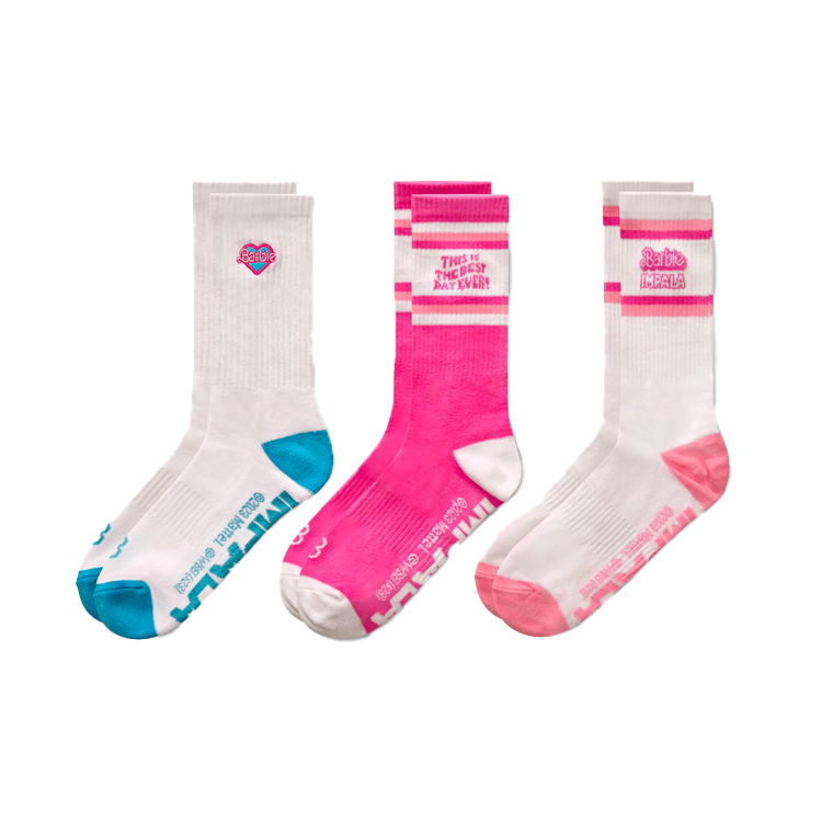 Barbie Skate Socks 3-Pack - Cushioned Ankle Socks for Roller Skating, Ice Skating & Skateboarding - Comfortable & Breathable Performance Socks for Women & Girls
