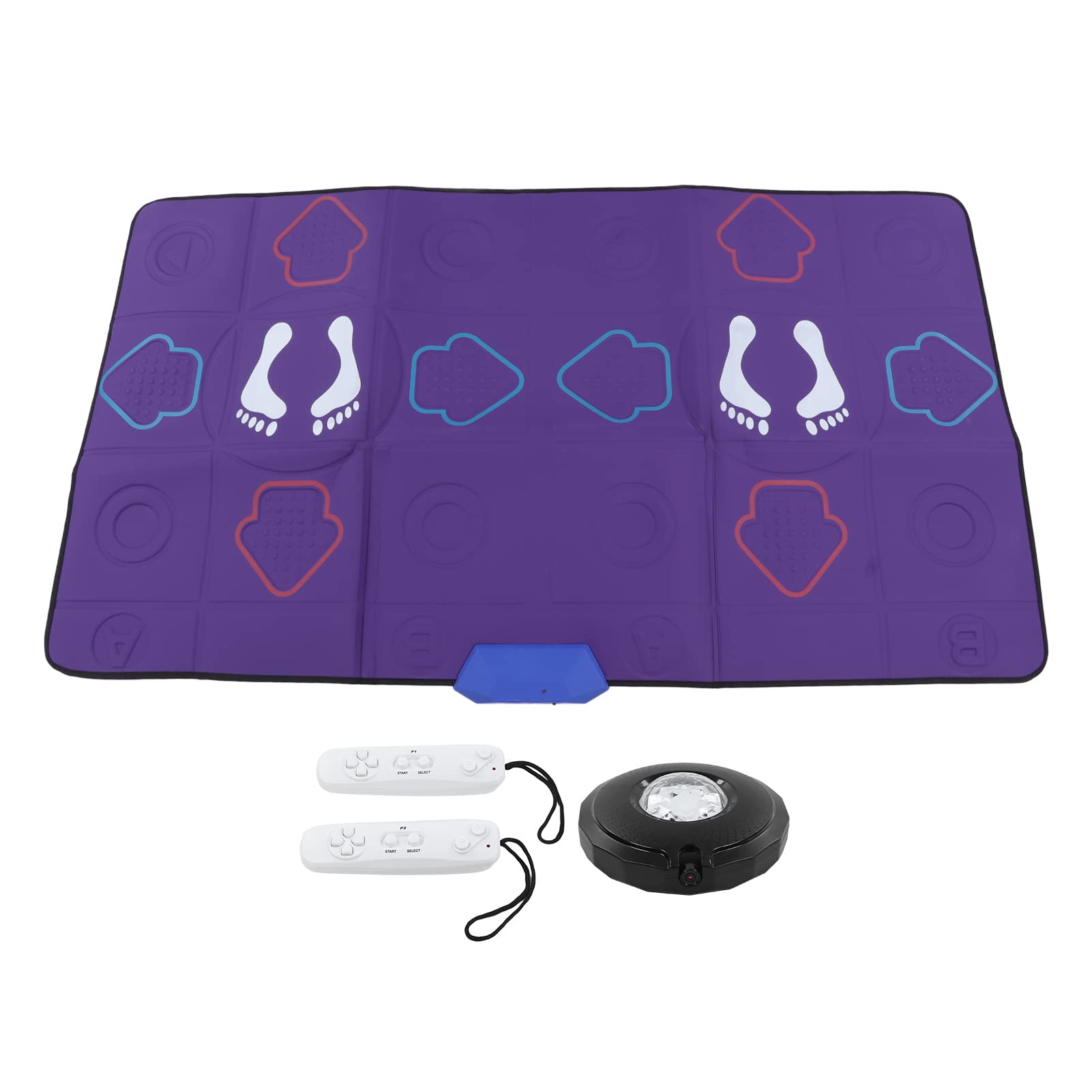Double Dance Mat Game for TV with HD Camera & AR LED Lights - Electronic Musical Dance Mats for Kids & Adults - Fitness Exercise Step Pad for Family Fun & Parties