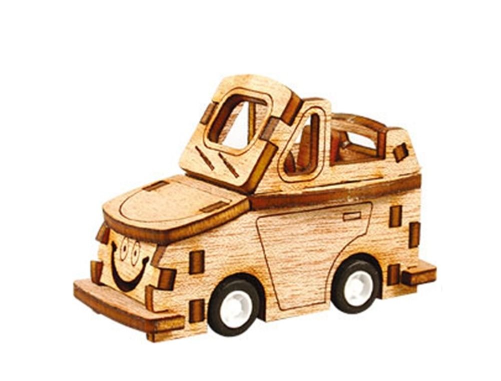 YOUNGMODELER 3D Wooden Puzzle Kit - Run! Convertible Car Model YG861-8 | DIY Craft for Adults & Teens | Perfect for Home Decoration, Gift Giving, and Stress Relief