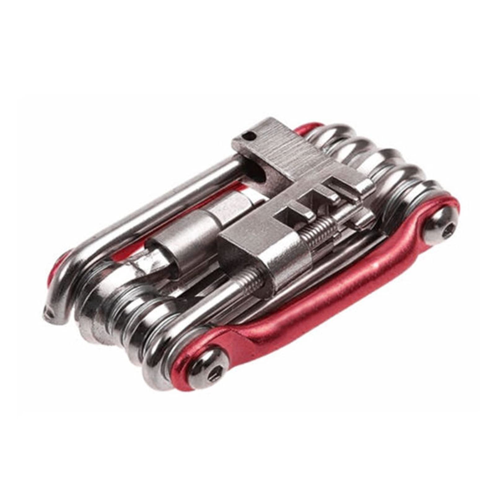 11-in-1 Folding Bike Tire Repair Kit - Multitool with Wrench, Screwdriver & Chain Cutter - Essential Cycling Tool Set for Road & Mountain Bikes - Perfect for Emergency Repairs & Trailside Maintenance