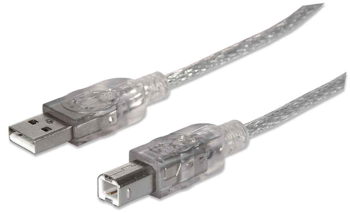 15-Feet USB 2.0 A-Male to B-Male Cable - High Speed Data Transfer for Printers, Scanners & External Hard Drives - Durable & Tangle-Free (393836) - Perfect for Office, Home & Studio Setup