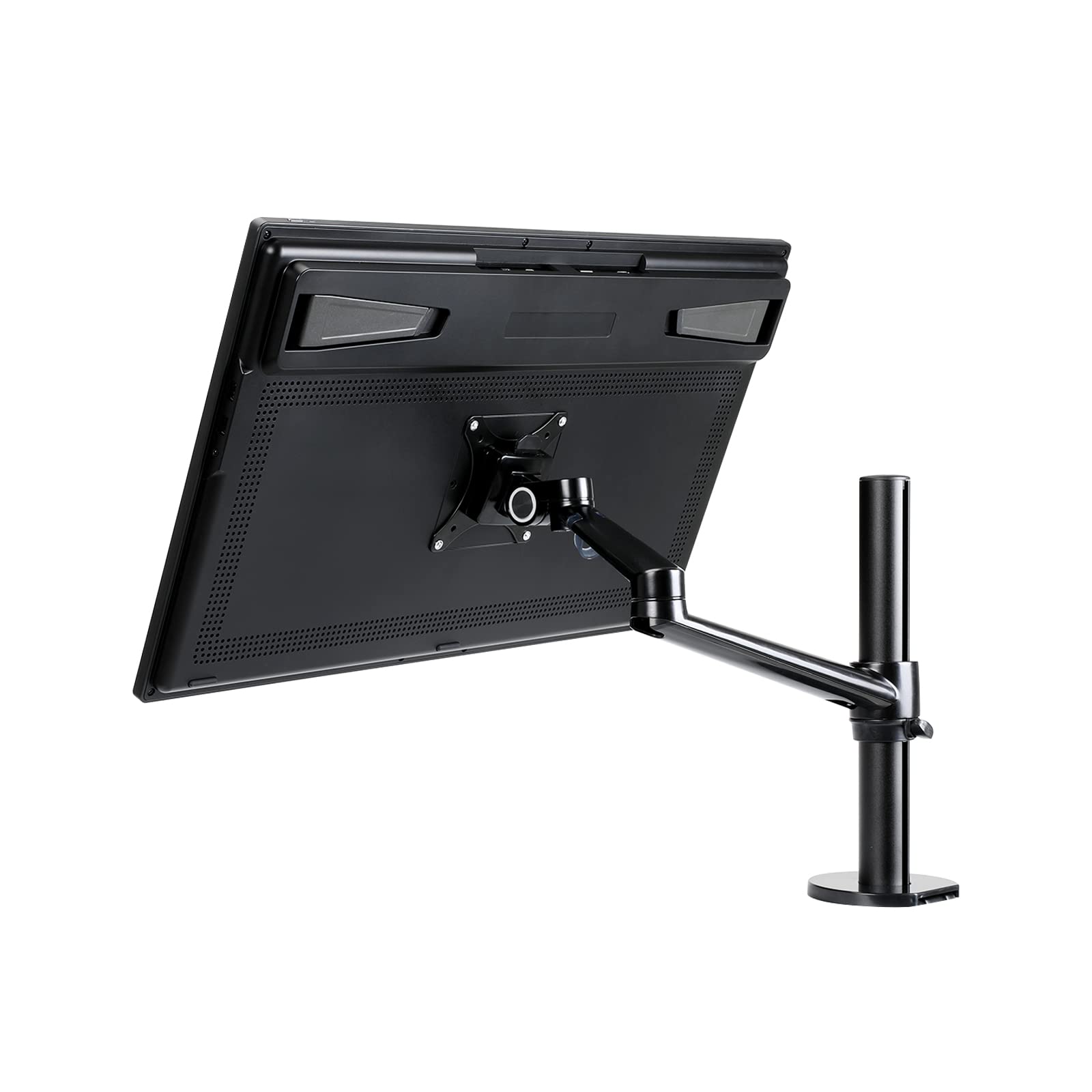 HUION Single Monitor Arm - Heavy Duty Adjustable VESA Desk Mount for 13-32 Inch Monitors up to 17.6 lbs, with Clamp/Grommet Base - Perfect for Home Office, Gaming Setup & Workspace Ergonomics