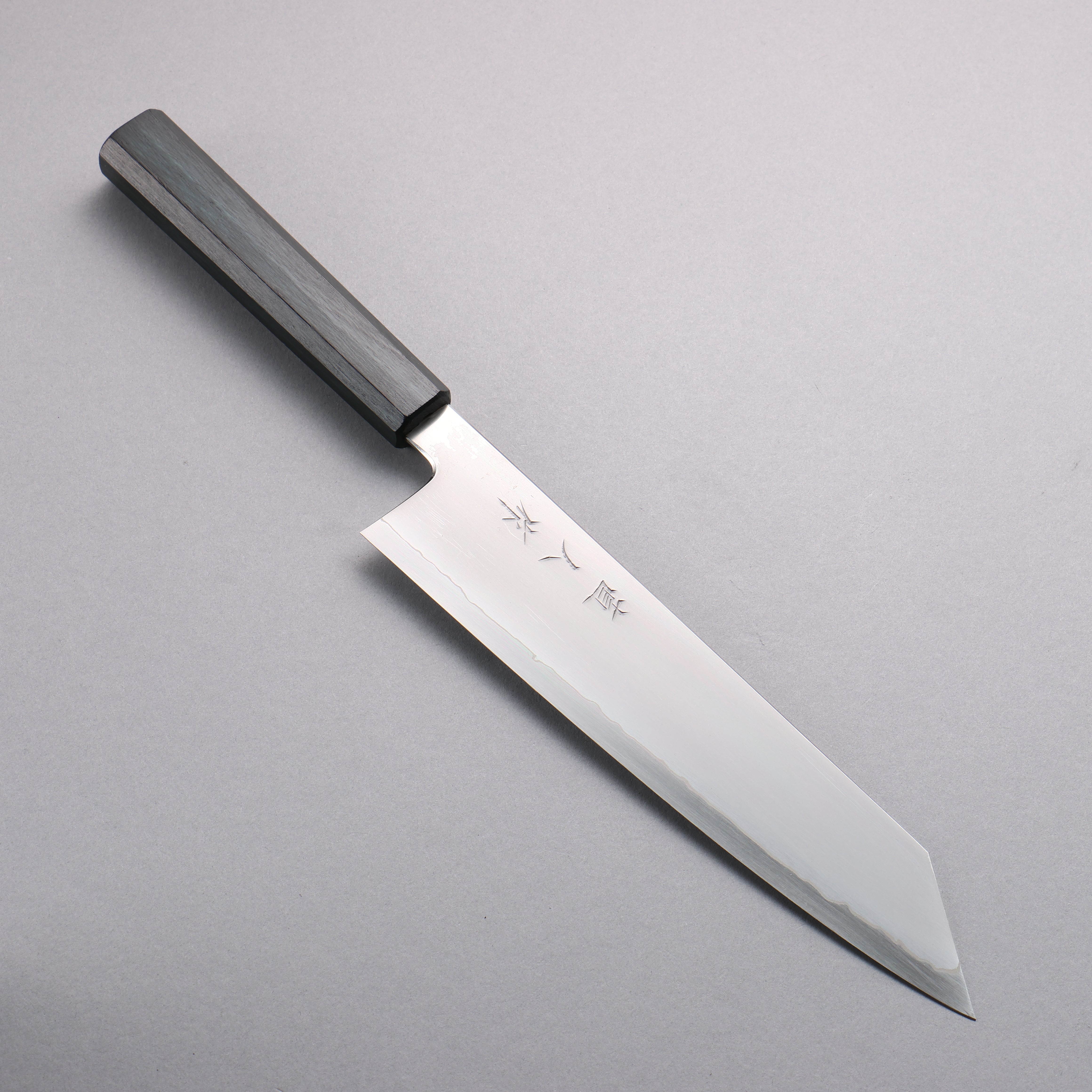 Premium SG2 Kasumitogi Kiritsuke Gyuto 240mm Japanese Chef Knife with Indigo Dyed Oak Handle - Perfect for Sushi, Sashimi & Precision Cutting