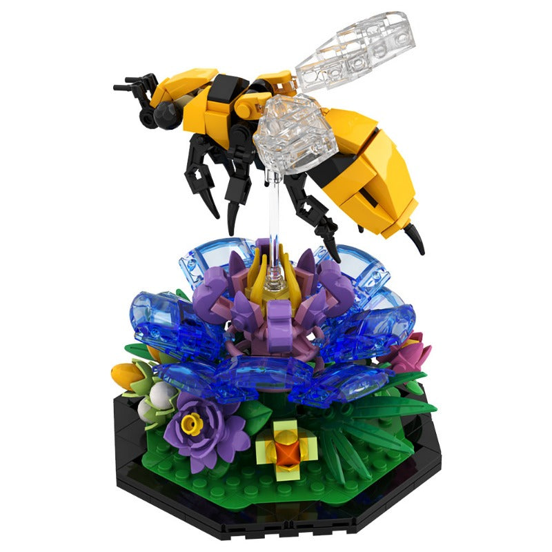 200PCS+ MOC Bee Butterfly Dragonfly Animal Building Blocks Set - Creative Insect Themed Bricks for Kids STEM Toys, Educational DIY Construction Kit - Perfect for Classroom Activities, Birthday Gifts & Home Decoration