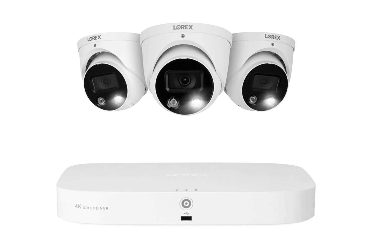 Lorex 4K 16 Channel Security Camera System (8 Wired + 8 Wireless) with 2TB NVR & 3 Dome Cameras - Smart Deterrence, 2-Way Audio - Ideal for Home & Business Surveillance
