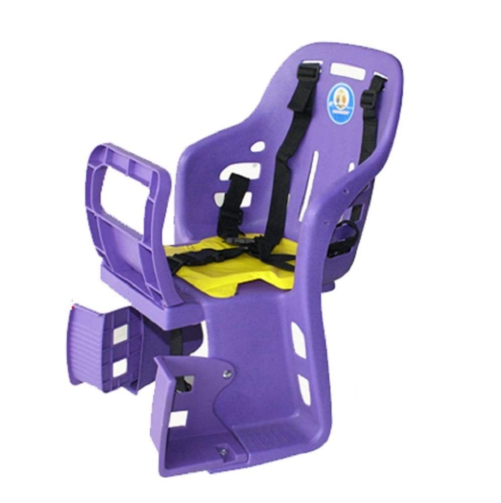 Adjustable Kids Bike Seat - Safe & Comfortable Child Bicycle Carrier for Adult Bikes | MTB & Road Bike Compatible | Purple | Perfect for Family Cycling & Outdoor Adventures
