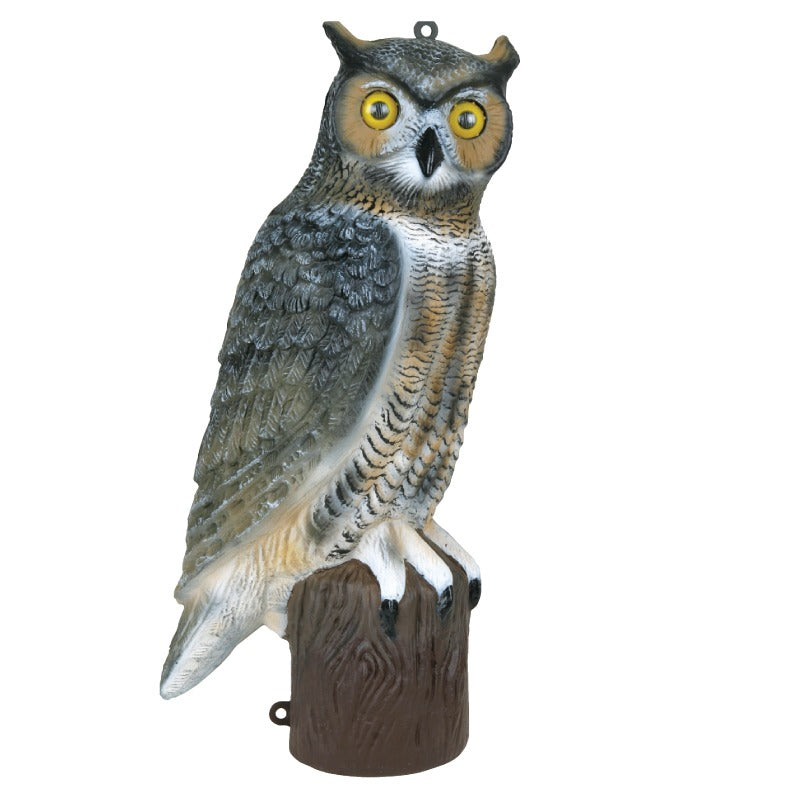 Realistic Brown Owl Decoy - Scare Away Pests & Birds | Garden, Yard & Farm Use
