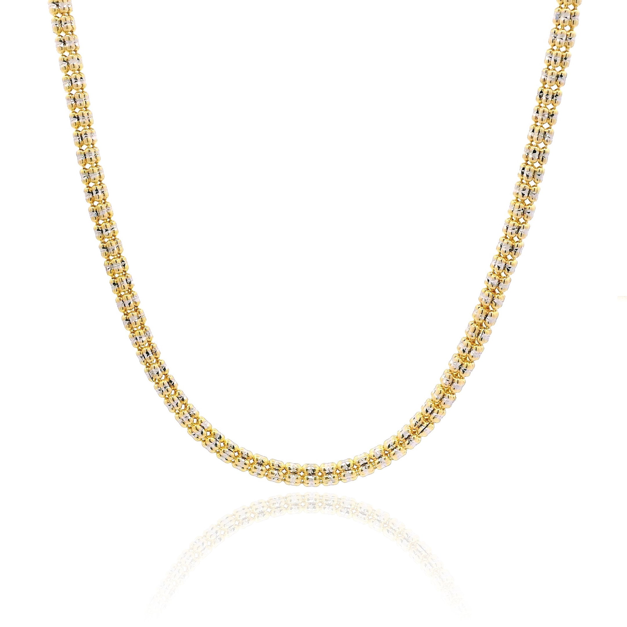 14K Gold Moon Pendant Necklace - 3.3mm Iced Out Chain 22 Inches for Women & Men | Elegant Hip Hop Jewelry Gift for Birthday, Anniversary & Valentine's Day | Perfect for Parties, Date Nights & Special Occasions