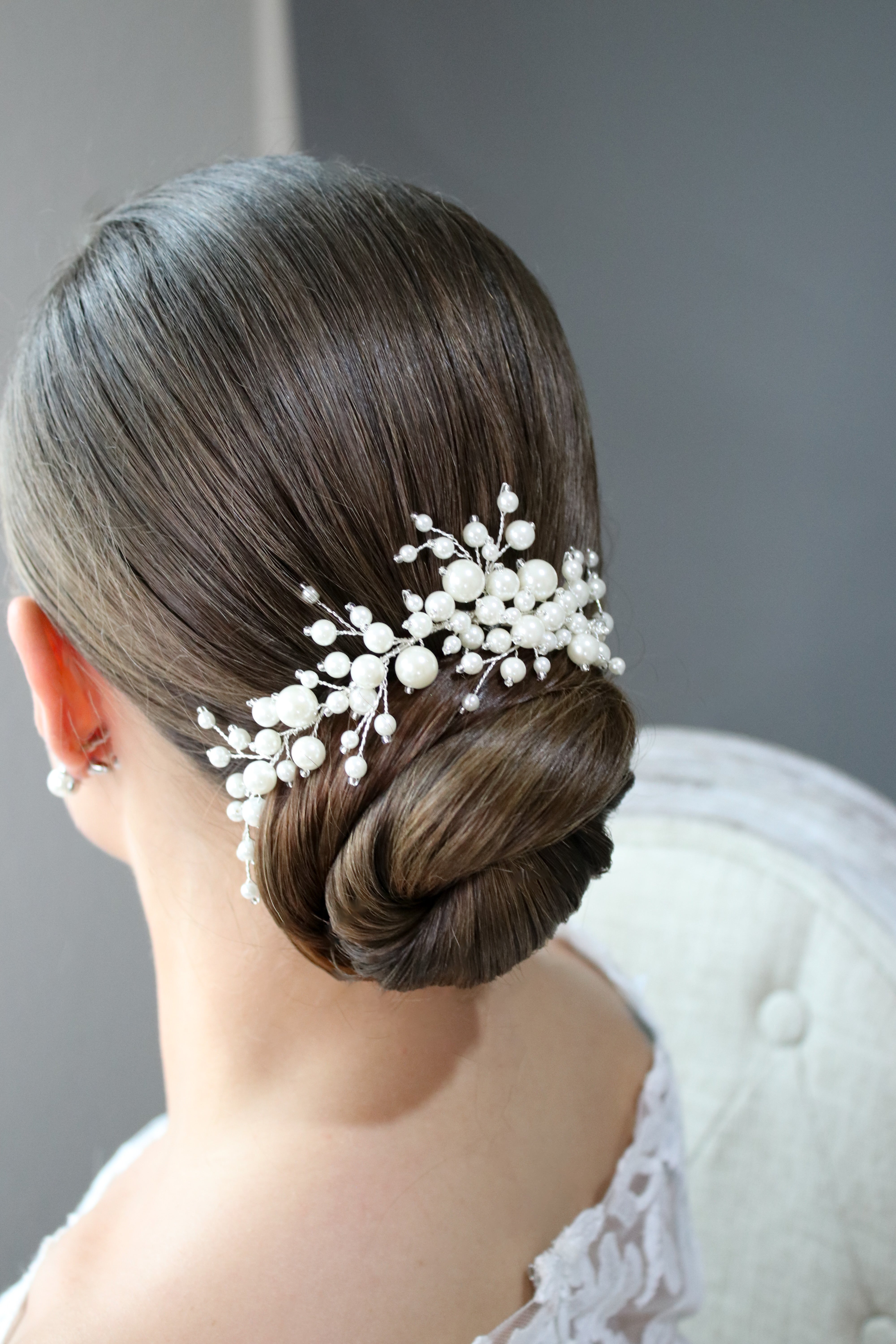 HONORA Pearl Hair Clip for Women - Elegant Pearl Barrettes for Bridal, Wedding, Prom & Everyday Wear - Hair Accessories for Girls & Ladies