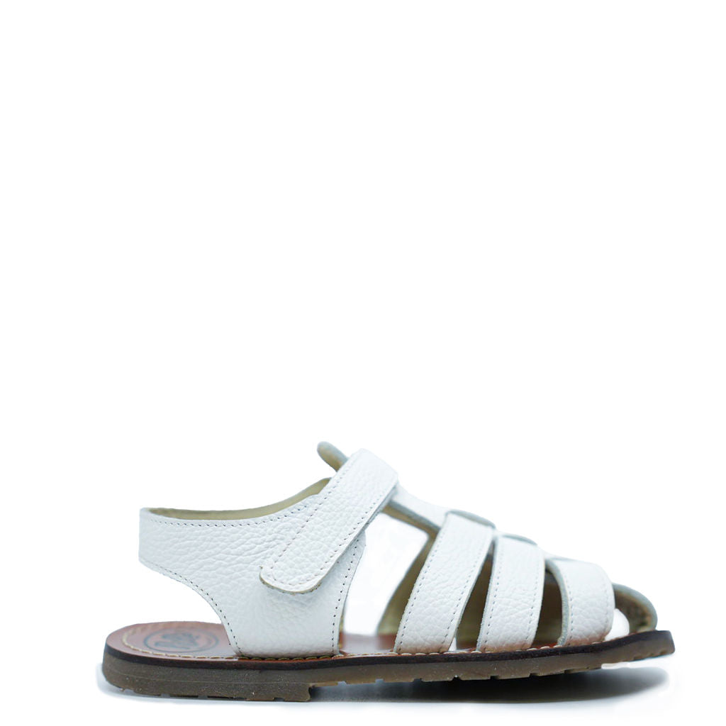 Pepe White Closed-Toe Velcro Sandals for Women - Comfortable Walking & Casual Wear - Perfect for Beach, Travel, and Everyday Use