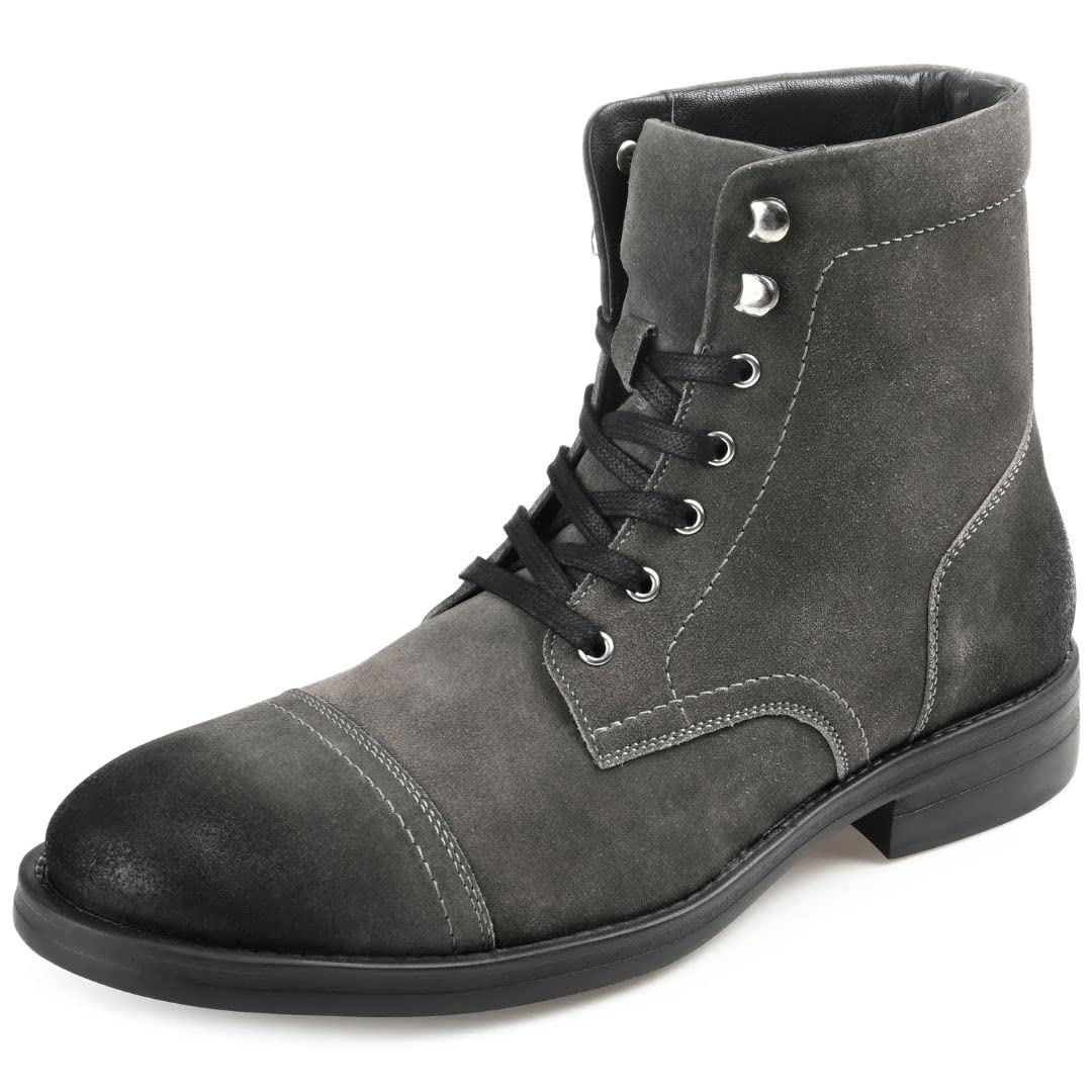 Thomas & Vine Men's Classic Leather Dress Boots - Formal Business & Office Shoes for Professional Style - Perfect for Weddings, Work & Special Occasions