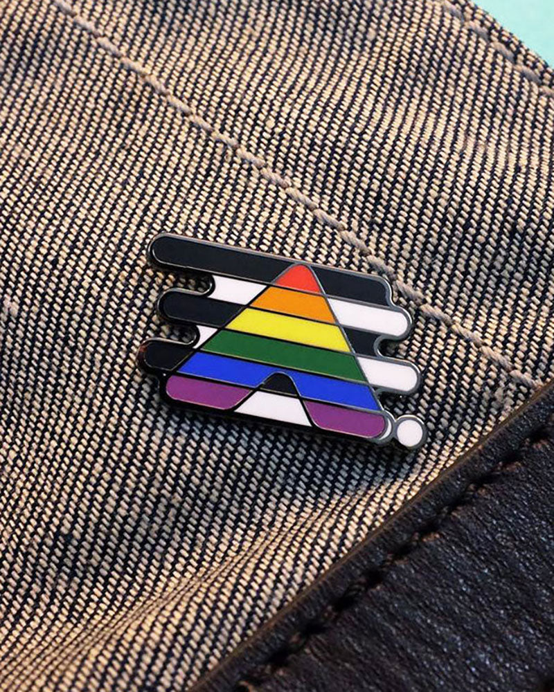 LGBTQ+ Ally Pride Pin - Rainbow Enamel Lapel Pin for Support & Solidarity - Perfect for Pride Month, Parades, and Everyday Wear