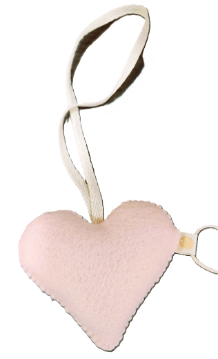 FILTKUGLEN Heart Pacifier Holder - Soft Baby Pacifier Clip for Boys & Girls - Perfect for Strollers, Car Seats & Diaper Bags