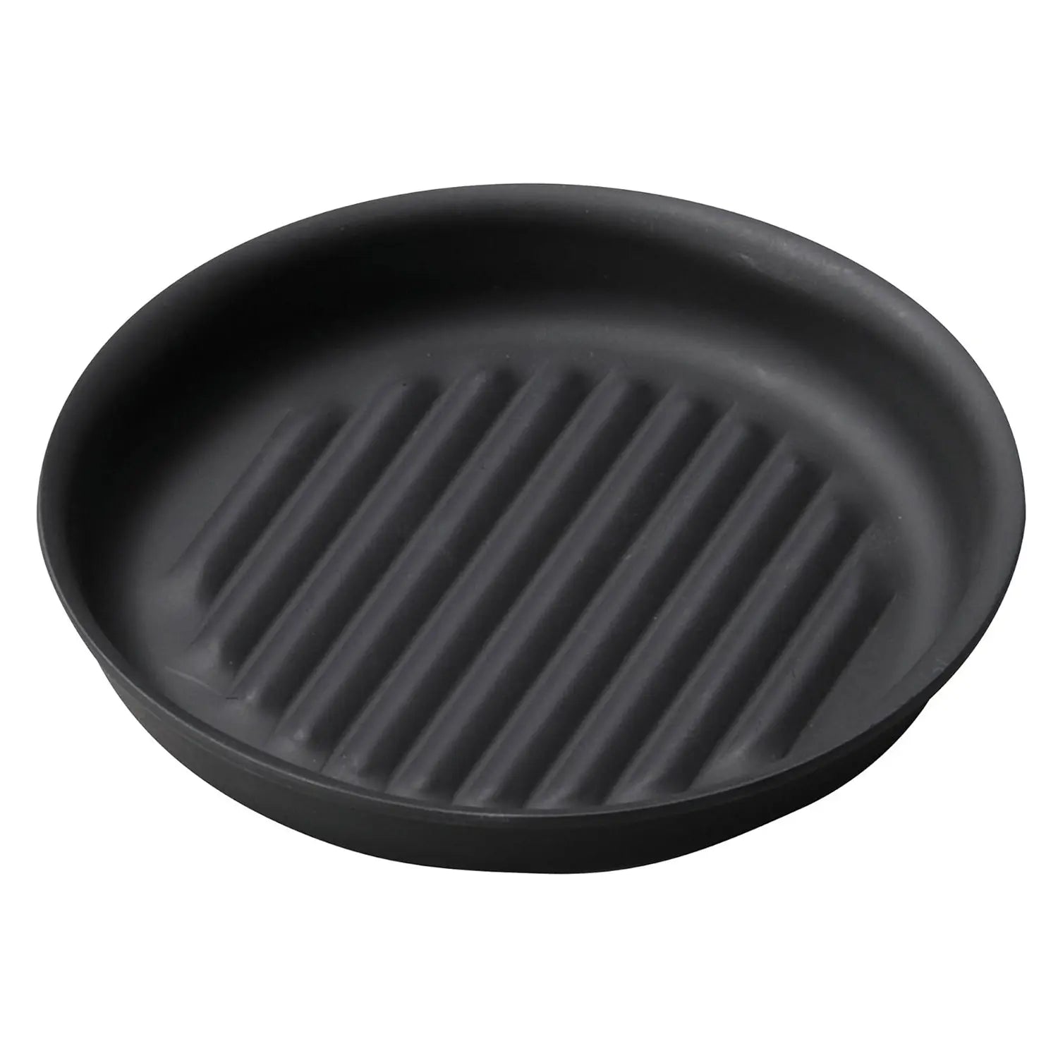 Premium MIN Cast Iron Round Sizzler Platter Grill - 12 Inch Heavy Duty Skillet for Steak, Fajitas & Stir Fry - Perfect for Outdoor BBQ, Camping & Restaurant Use