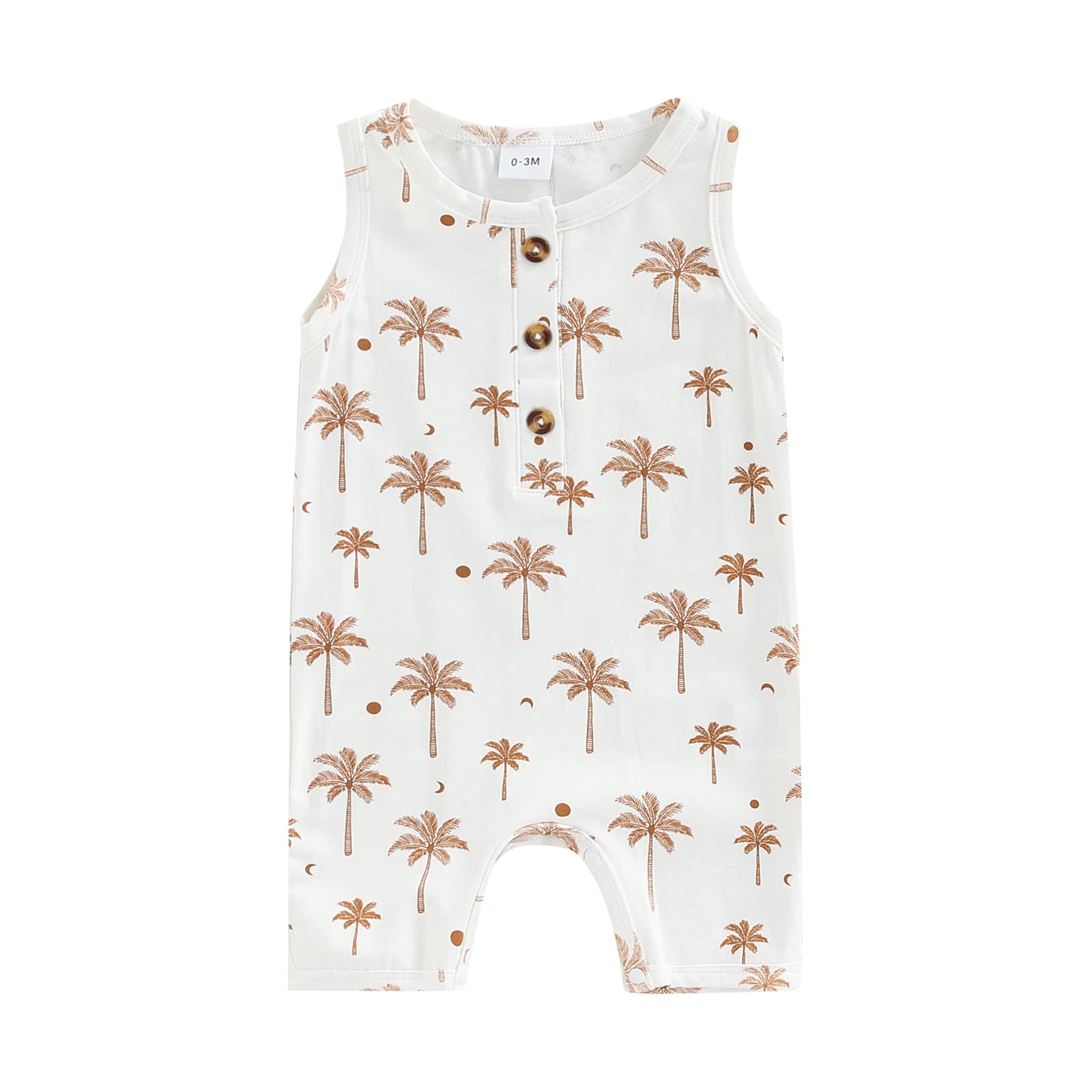 HengShunRui Baby Romper Sleeveless Jumpsuit - Cute Print Outfit for Newborn Boys & Girls 0-12 Months | Summer Infant Clothes for Playtime, Beach & Family Photos