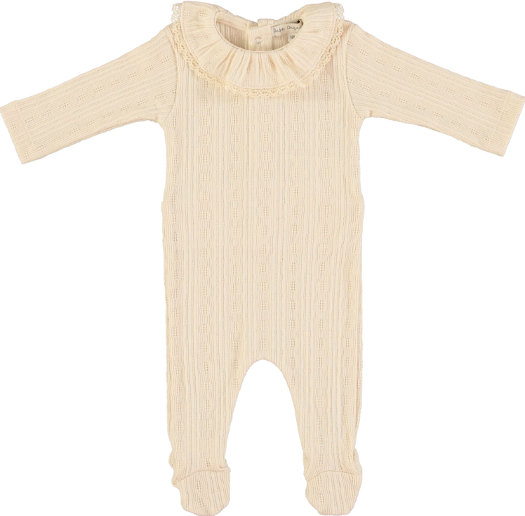BEBE ORGANIC Cotton Baby Stretchie Collar (Newborn to 6 Months) - Soft & Comfortable for Everyday Wear, Photo Shoots, and Special Occasions