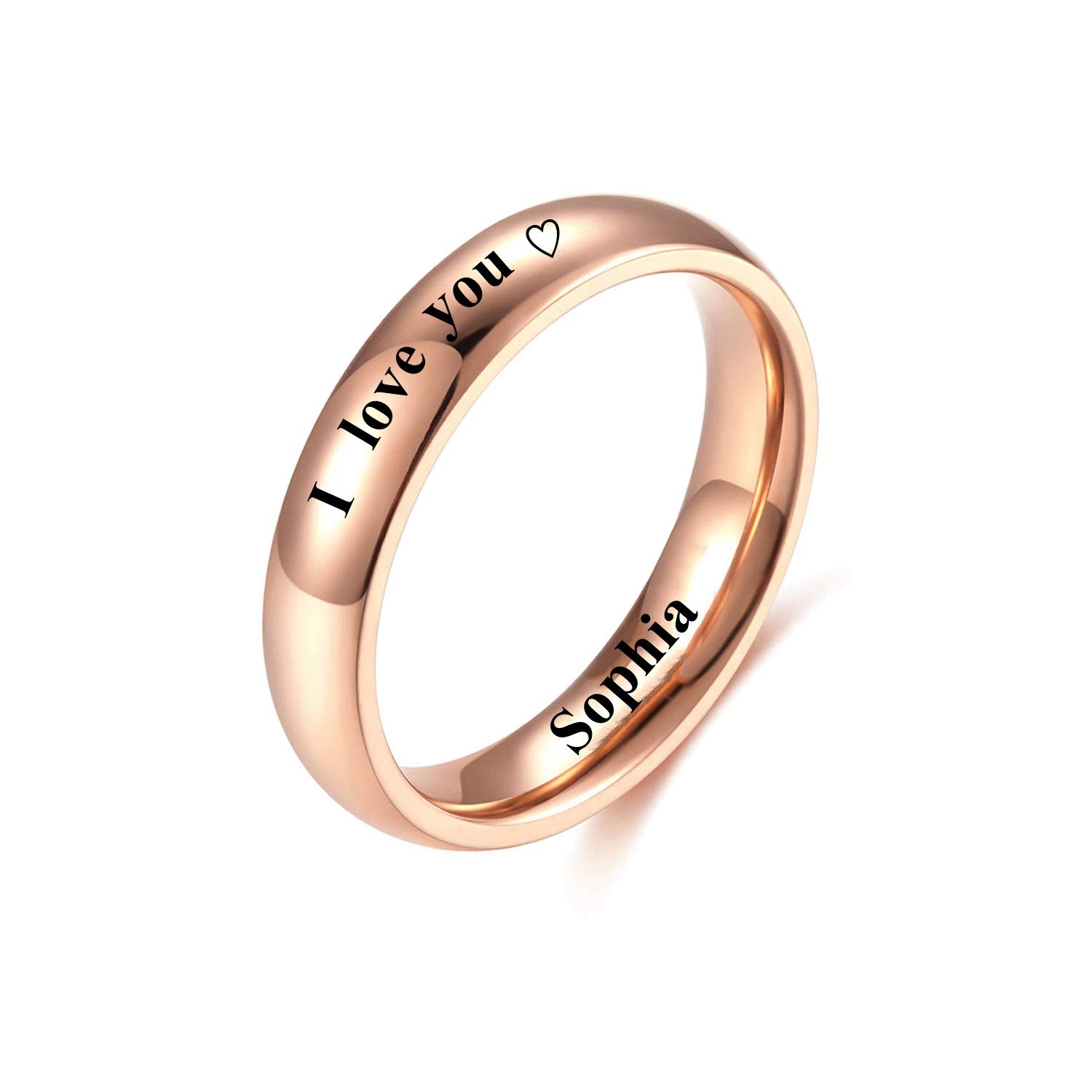 Personalized Engraved Name Ring for Women - Custom Initial & Symbol Jewelry Gift for Her - Perfect for Birthdays, Anniversaries, and Special Occasions