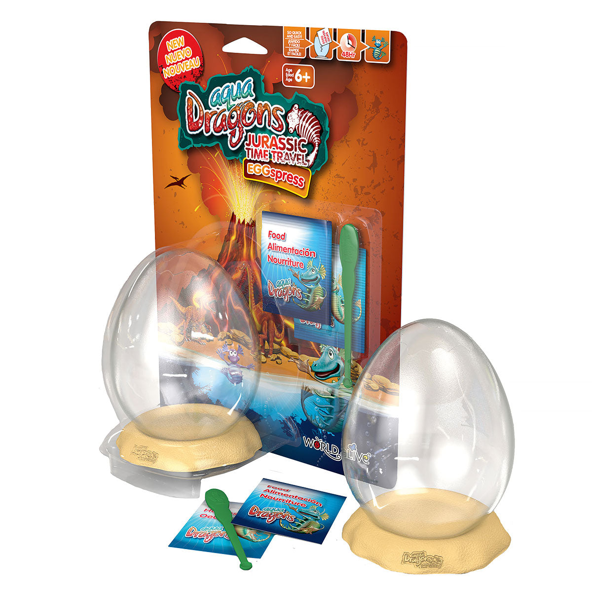 Aqua Dragons Jurassic Egg - Live Sea Monkey Kit for Kids, Hatch & Grow Aquatic Pets, Fun Science Learning Toy for Boys & Girls | Perfect for Birthday Gifts & STEM Education Activities