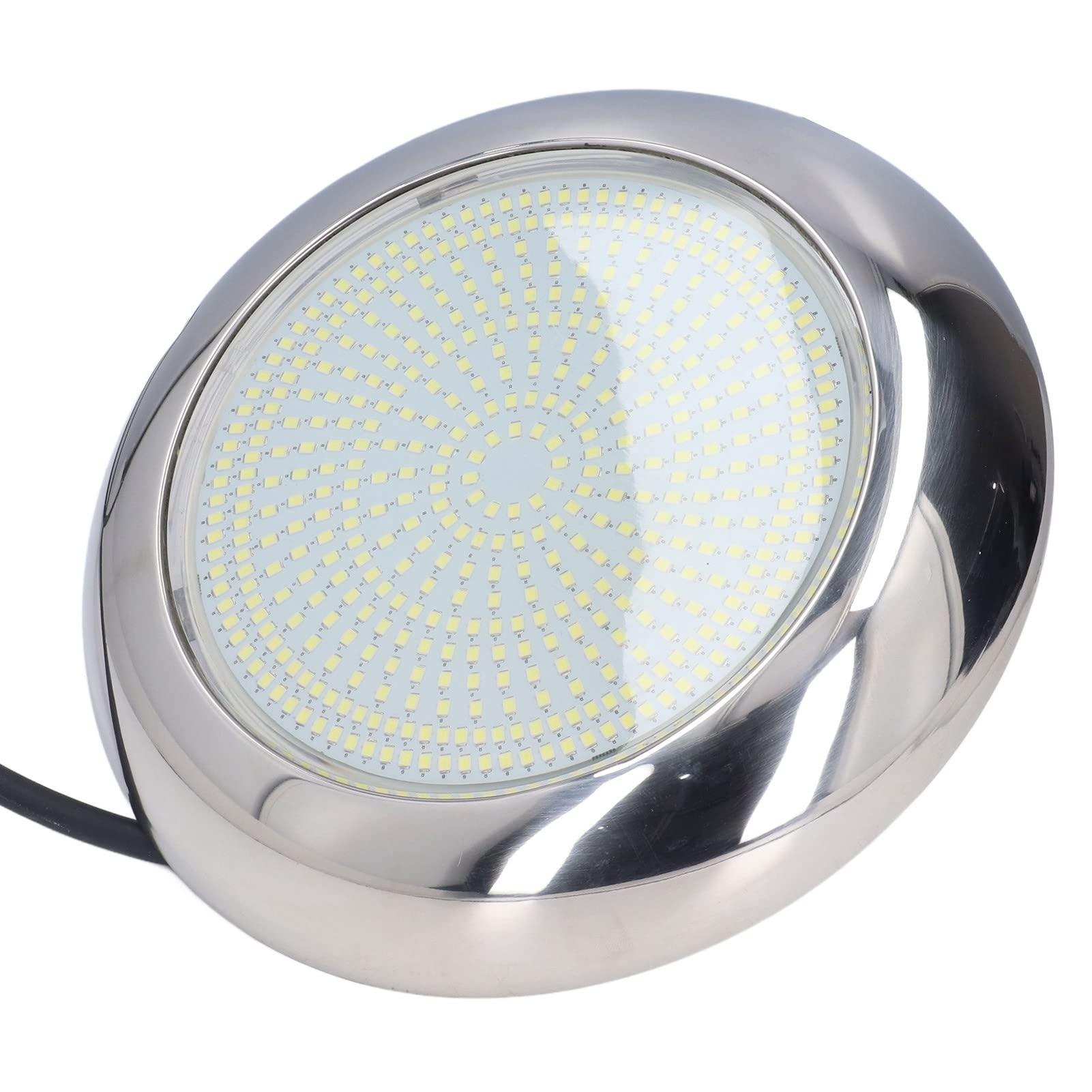 LED Underwater Lights, LED Pond Lights White Light Color IP68 Waterproof with 468 Light Chips for Swimming Pool, Garden, Fountain, and Landscape Lighting (Shell without Pattern)