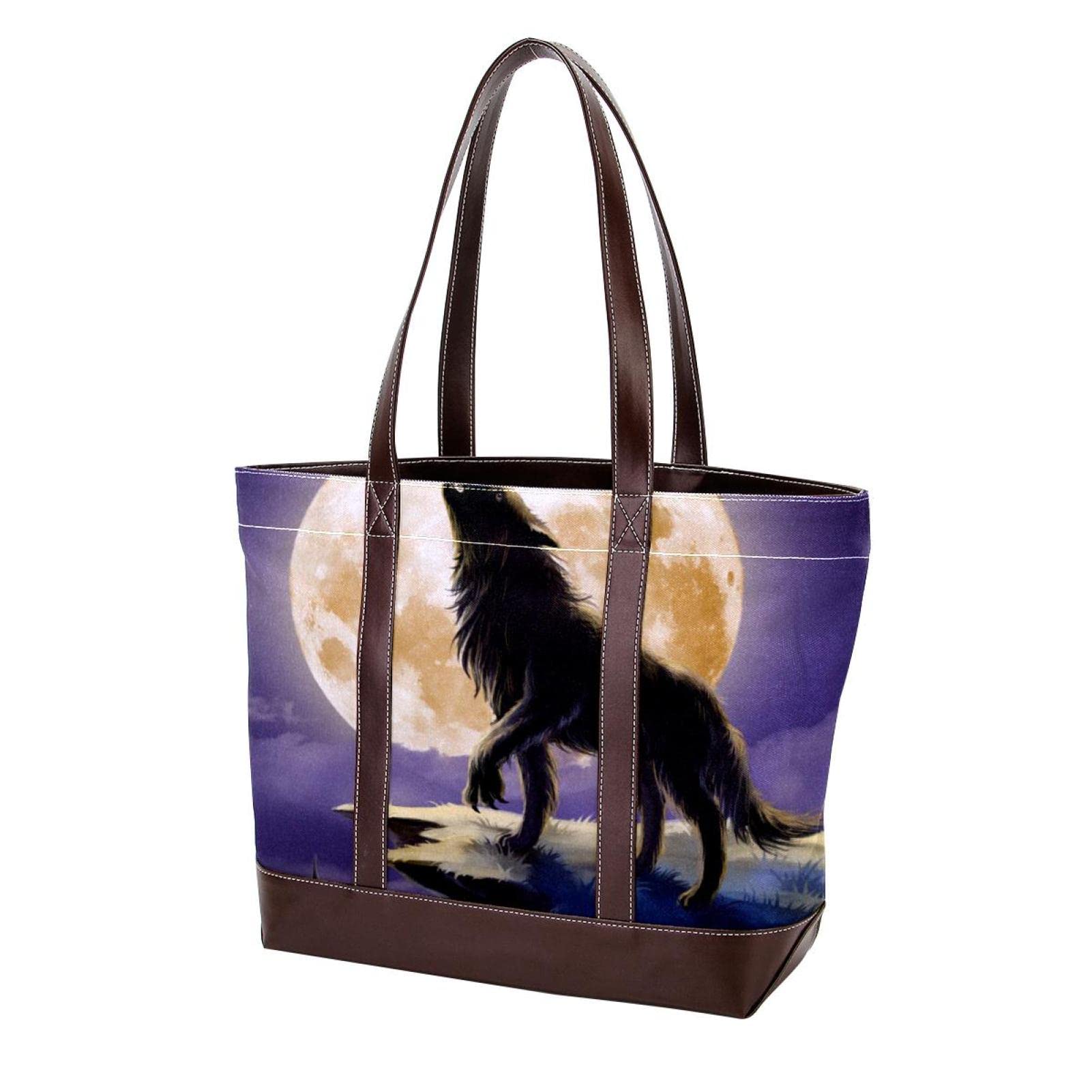 Skulls Pattern Funny Tote Bags for Women - Large Leather Canvas Shoulder Bag with Top Handle, Satchel Hobo Purse | Perfect for Shopping, Beach, Work & Daily Use