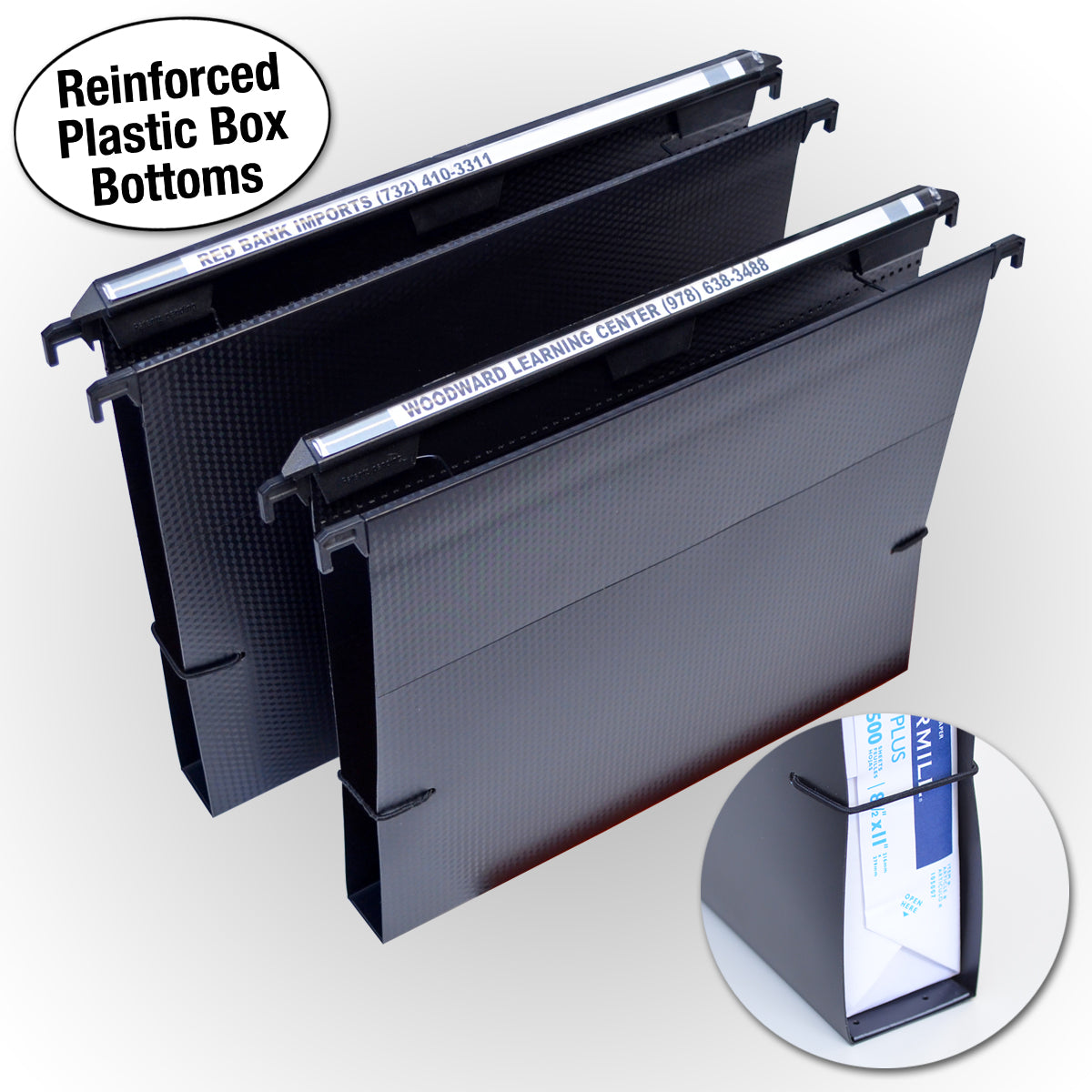 Ultimate Office MagniFile™ Extra Capacity Hanging File Folders - Letter Size with Box Bottom & Bungee Security Cord (Set of 2) | Lifetime Guarantee | Perfect for Document Organization in Home Office, School or Business Filing Systems