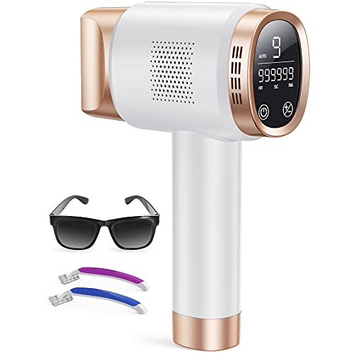 IPL Laser Hair Removal Device for Women & Men - 999,900 Flashes Permanent Hair Remover for Face, Legs, Arms & Whole Body - At-Home Hair Removal System for Smooth Skin