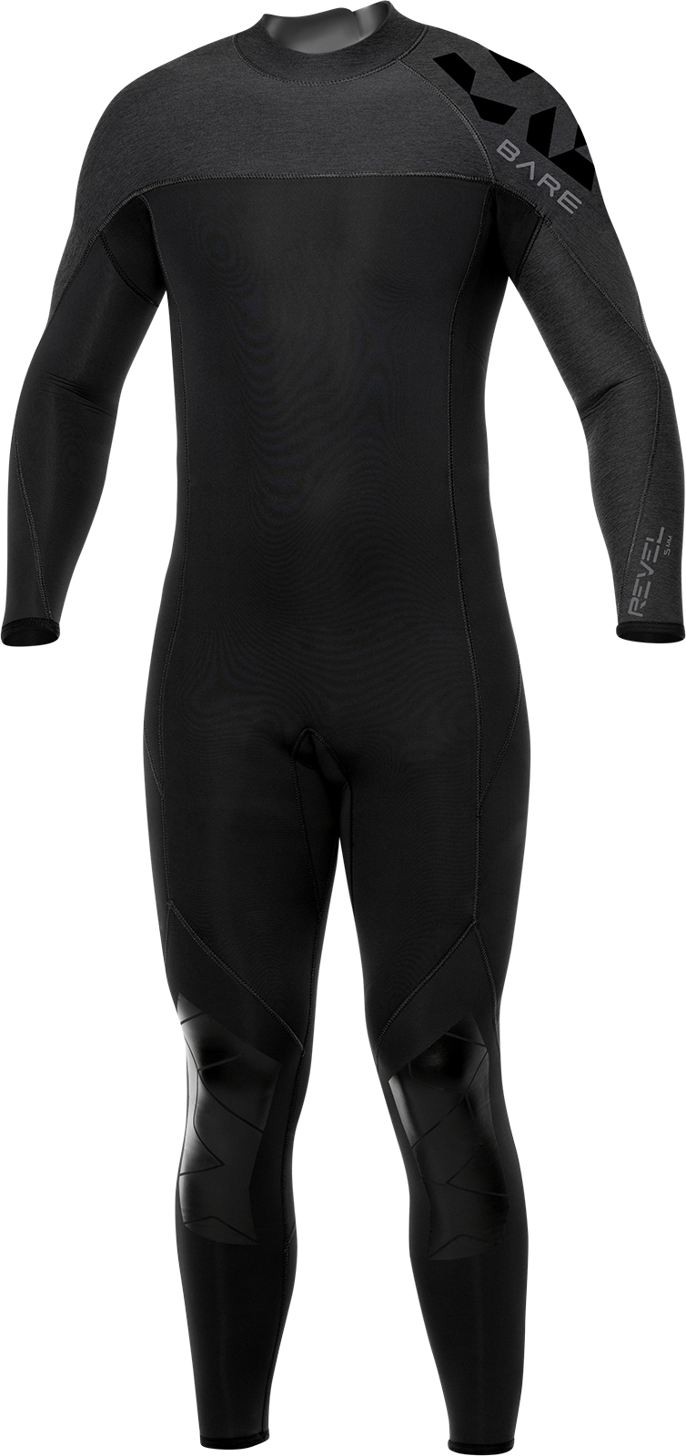 5mm Revel Men's Neoprene Wetsuit - Grey Full Body Scuba Diving & Surfing Suit for Warm Water Adventures