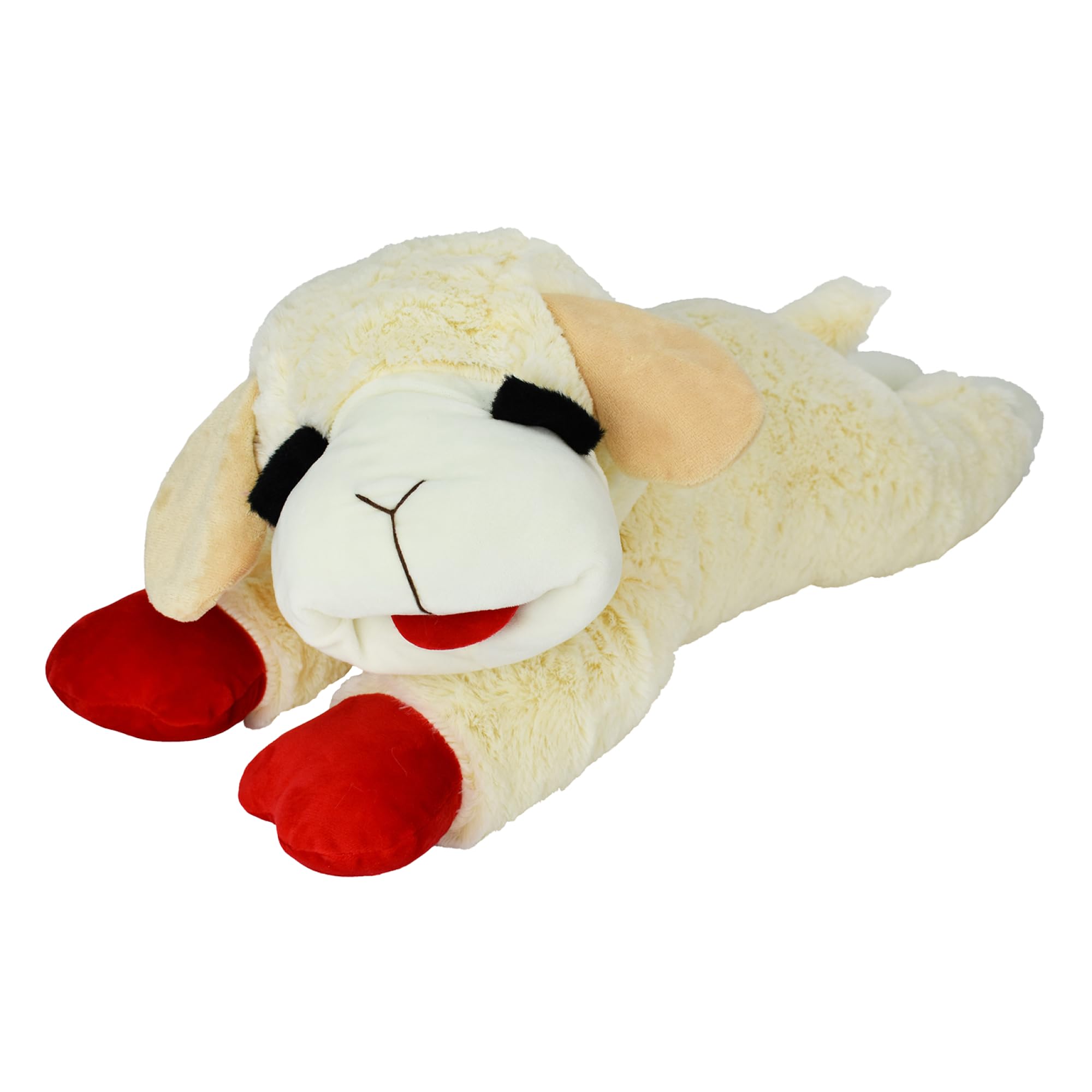 Multipet Lamb Chop Squeaky Dog Toy - Extra Soft Plush Stuffed Animal for Large Dogs - 24