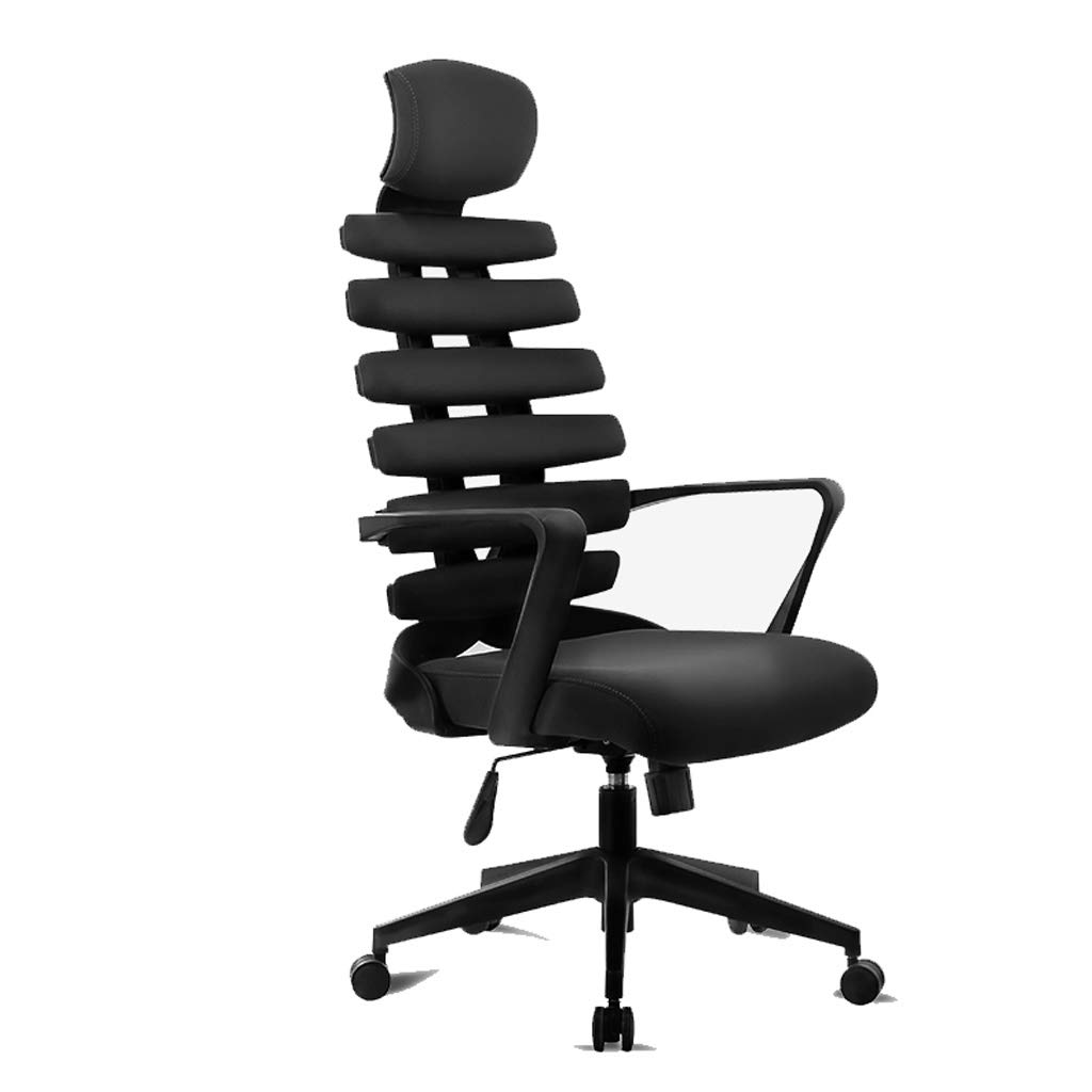 Ergonomic Office Chair with Lumbar Support - Adjustable Computer Desk Chair for Home & Gaming - Modern Swivel Task Chair with Breathable Mesh Back (Black) - Perfect for Work, Study & Long Hours Sitting