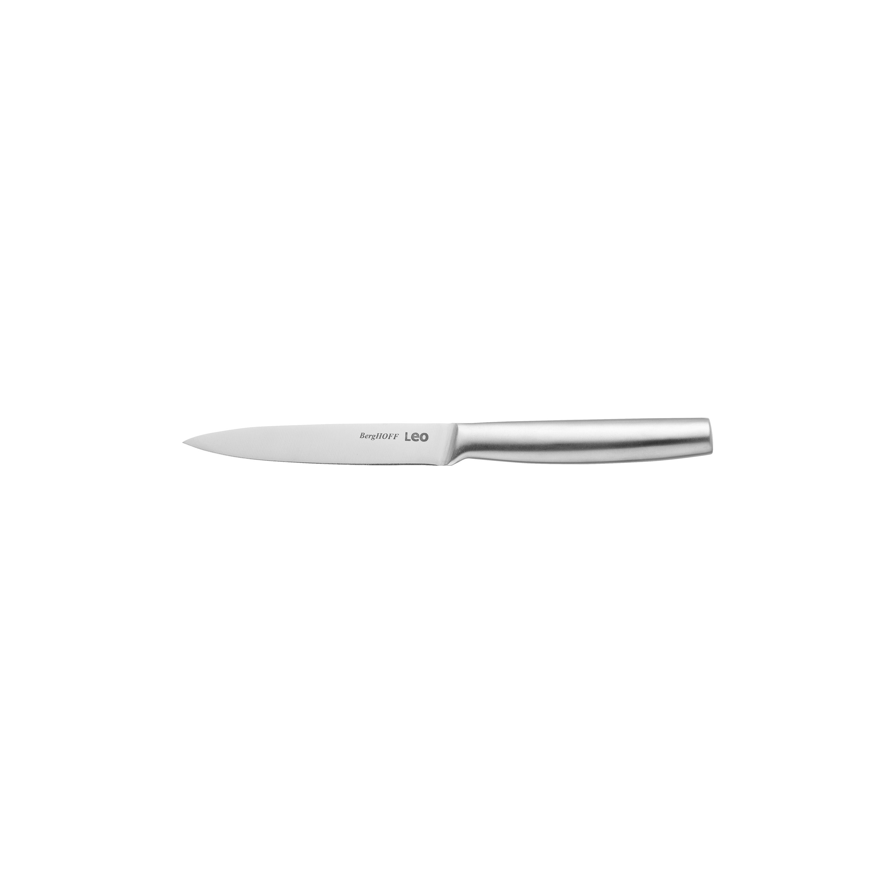BergHOFF Leo Legacy 5-Inch Stainless Steel Utility Knife - Sharp Kitchen Knife for Slicing, Chopping & Dicing - Perfect for Home Cooking, Camping & Outdoor Adventures