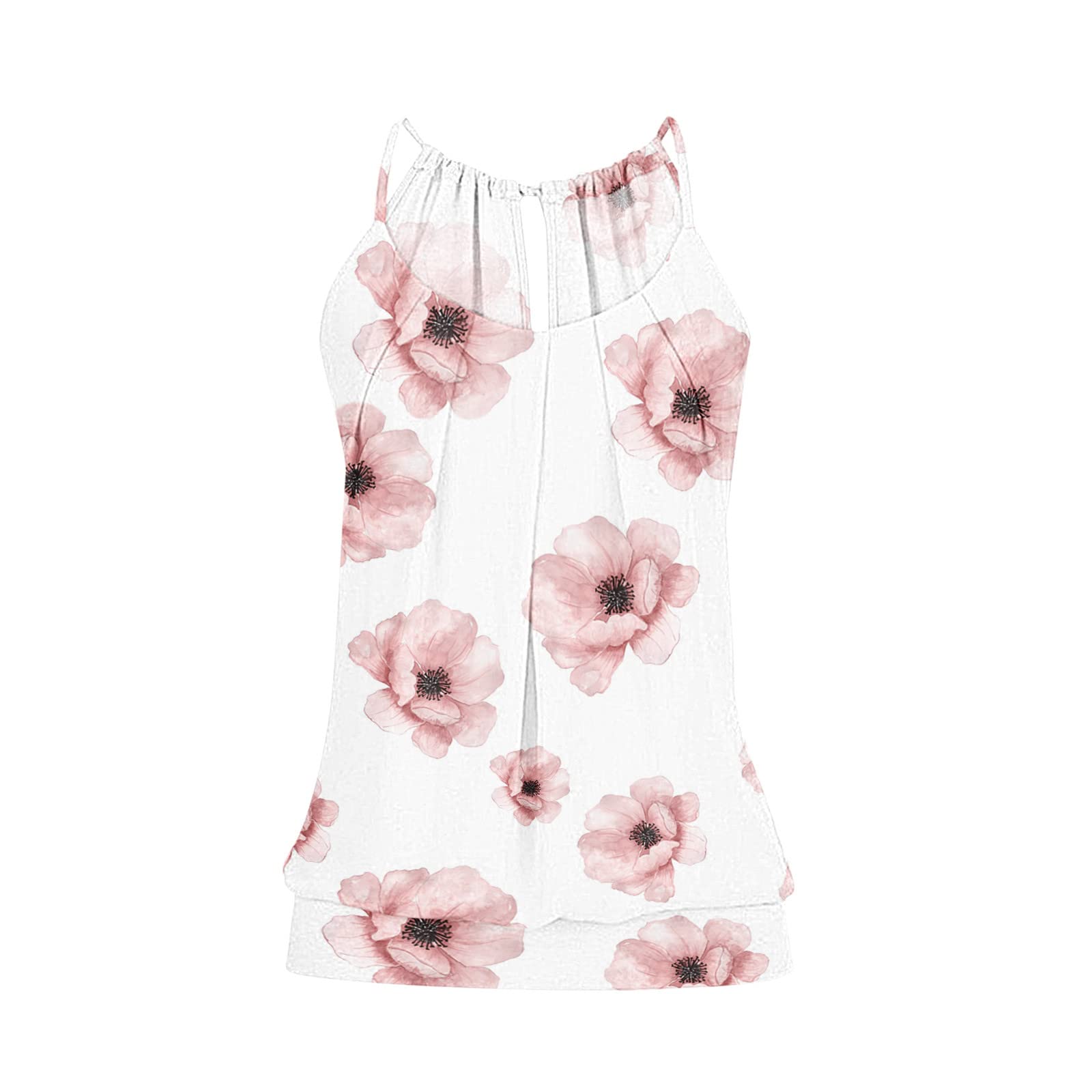 Women's Fashion Sleeveless Cross Back Loose Tank Top - Wrinkle-Free Cami with O-Neck Design | Perfect for Casual Wear, Summer Outfits, and Layering with T-Shirts