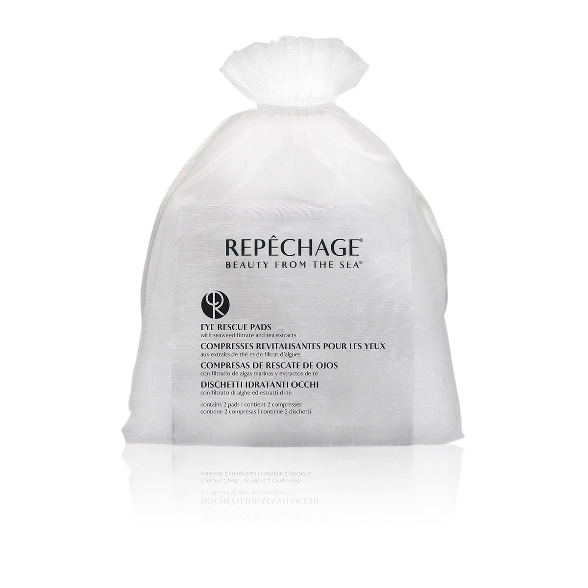 Eye Rescue Pads with Seaweed Filtrate & Tea Extracts - 14 Sachets for Dark Circles, Puffiness & Tired Eyes - Perfect for Travel, Office & Home Skincare Routine