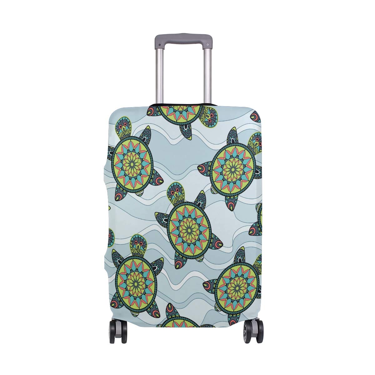 Premium AJINGA Sea Tortoise Print Luggage Protector Cover for 29-32 Inch Suitcases - Waterproof Travel Accessory for Airplane, Cruise & Vacation Protection