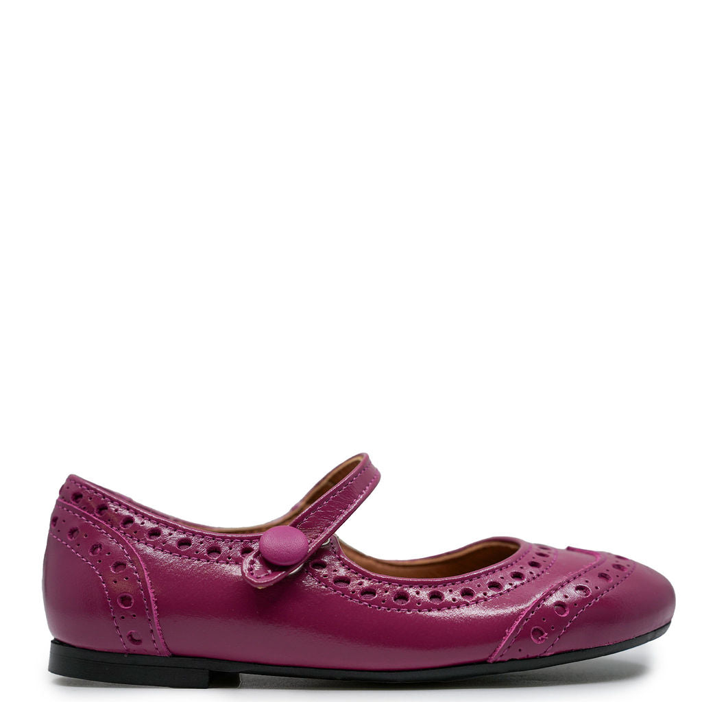 Stylish Magenta Wingtip Mary Jane Shoes for Women | Comfortable & Fashionable Dress Shoes for Work, Parties & Special Occasions