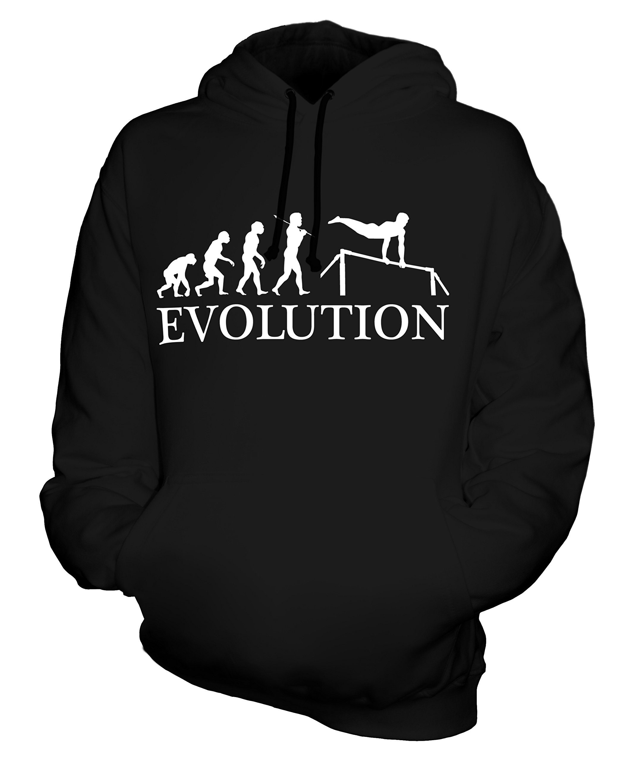 Unisex High Bar Evolution of Man Hoodie - Soft Cotton Pullover Sweatshirt for Men & Women | Perfect for Gym, Casual Wear & Street Fashion