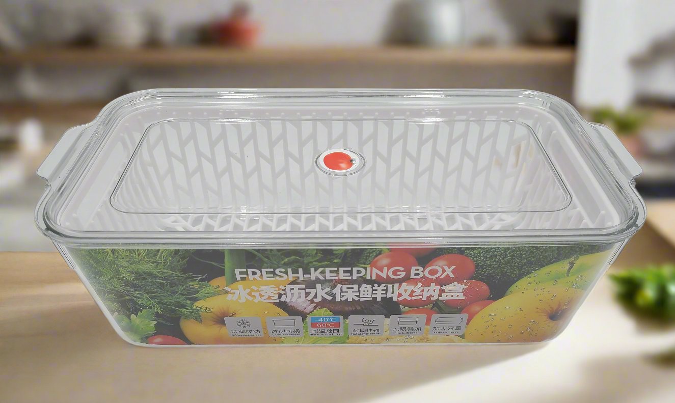 3-Piece Clear Lid Colander Set - 13.5x6.5x4 Inches - Perfect for Kitchen, Cooking, and Food Prep